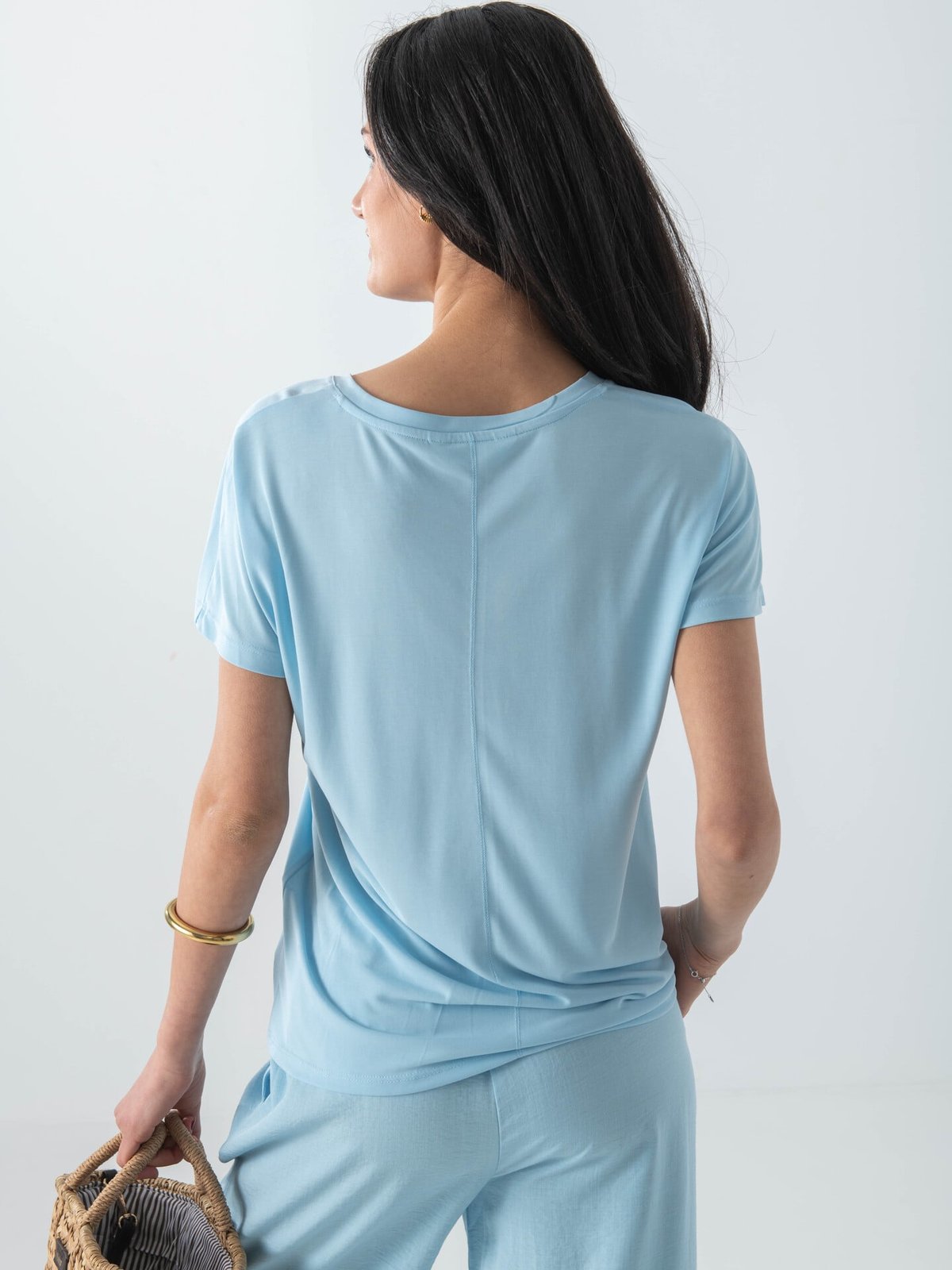 MSCH Copenhagen Fenya Modal V-Neck Tee Summer Song