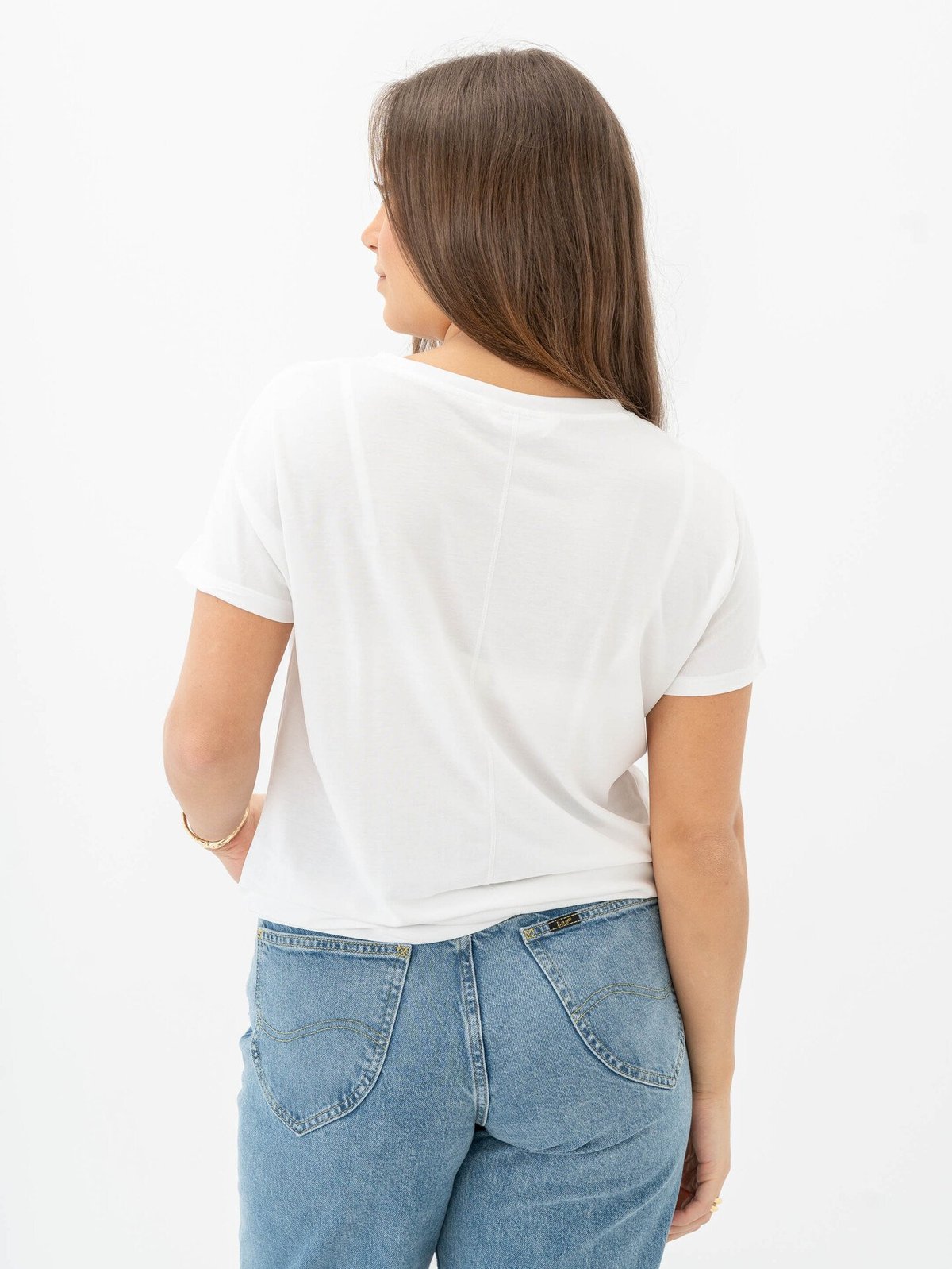 MSCH Copenhagen Fenya Modal V-Neck Tee Bright White