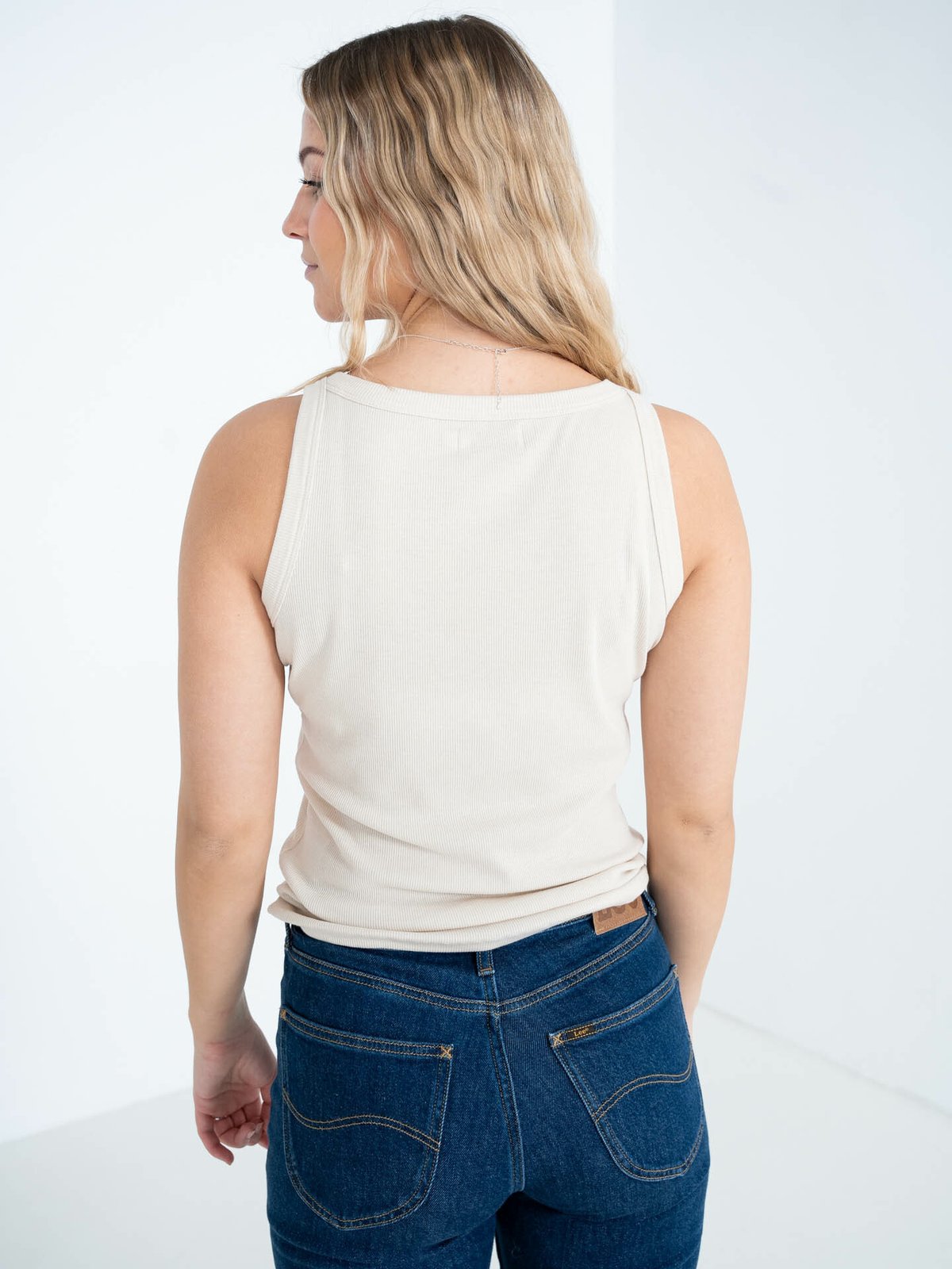 MSCH Copenhagen Rasmina SL Top Oatmeal Melange