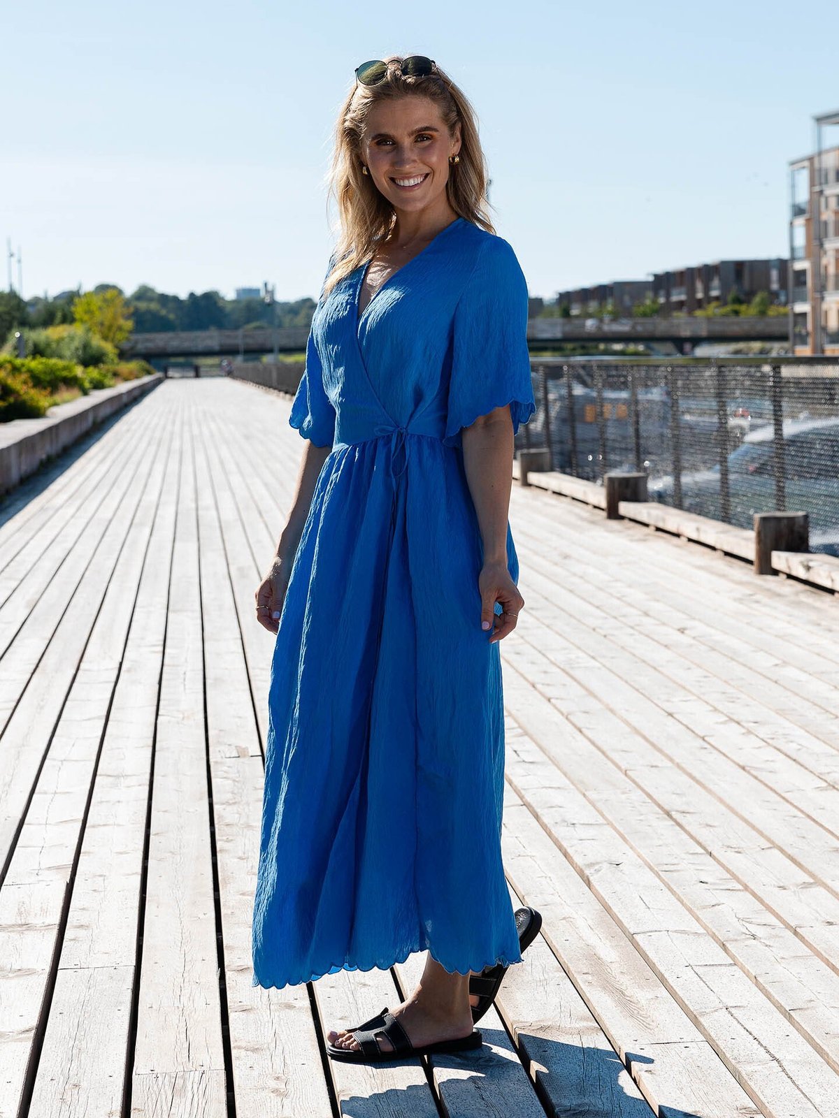 MSCH Copenhagen Chalena 2/4 Wrap Dress Regatta