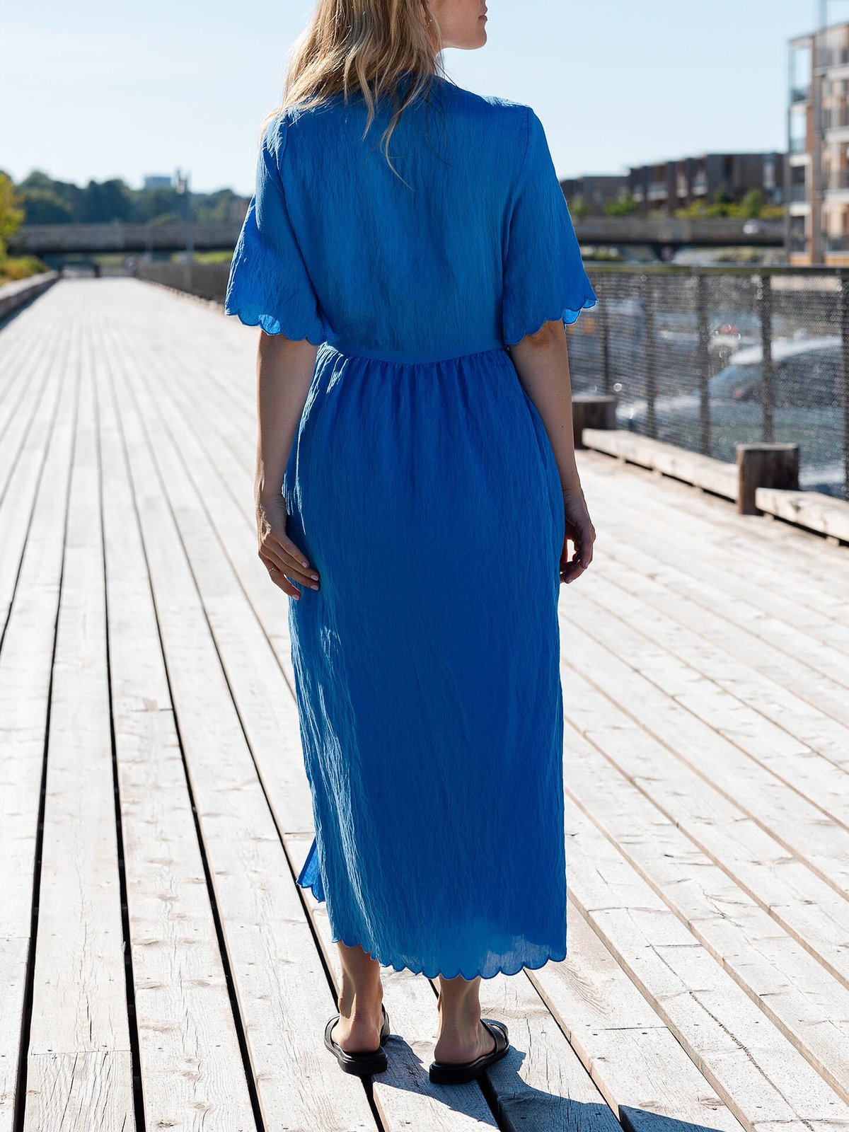 MSCH Copenhagen Chalena 2/4 Wrap Dress Regatta