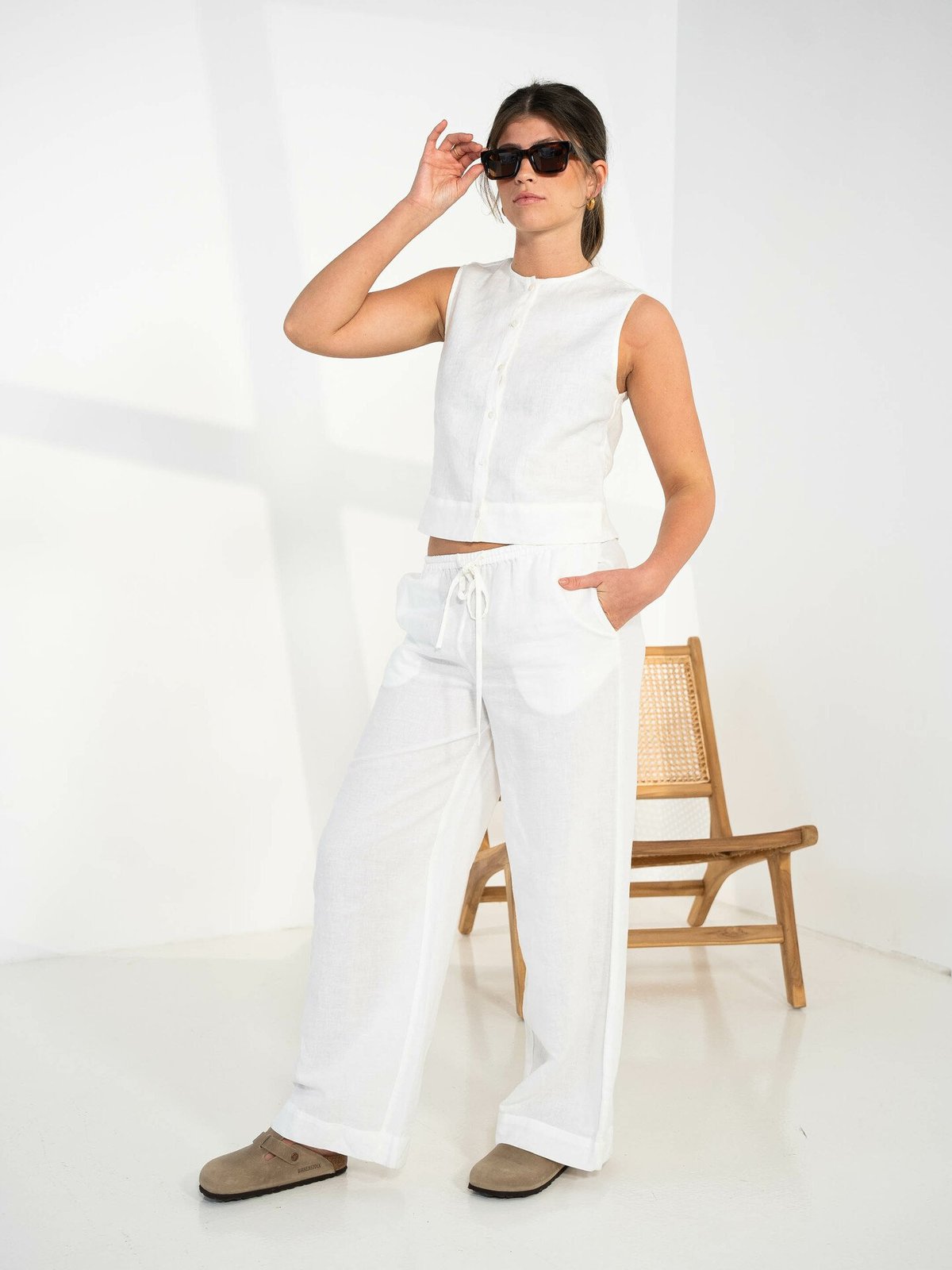 MSCH Copenhagen Mirilla Pants Bright White