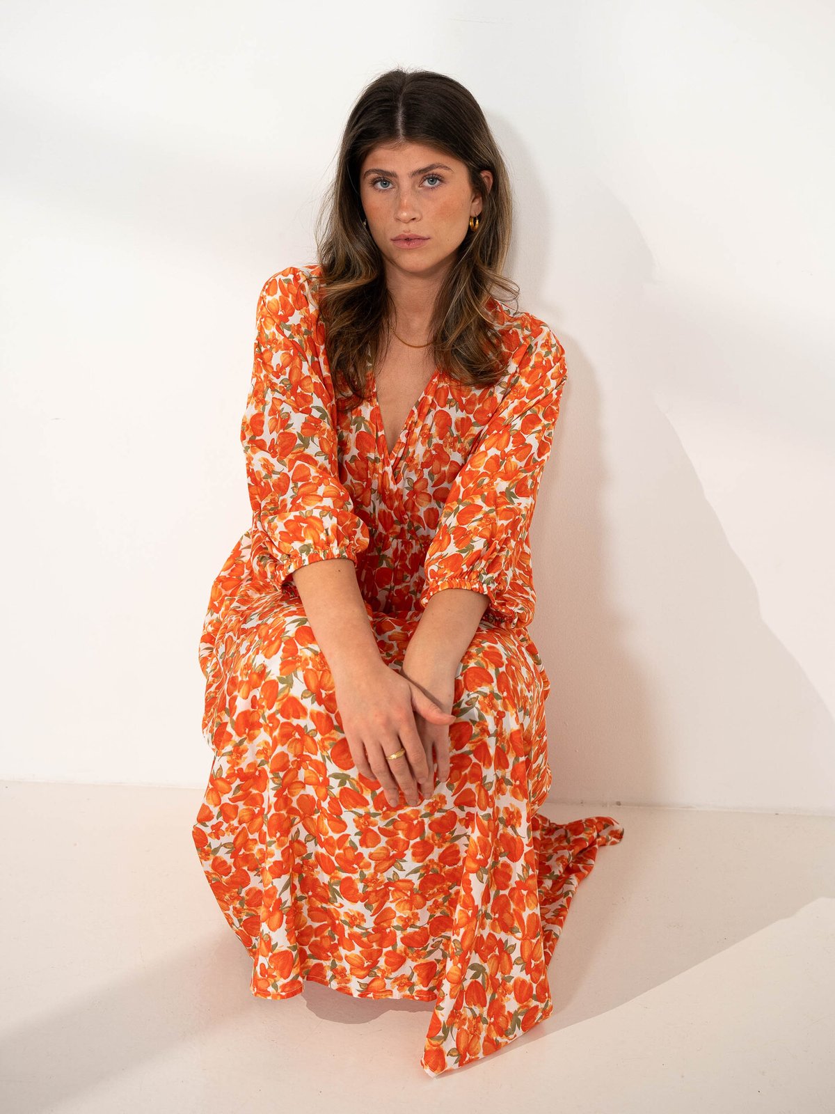 MSCH Copenhagen Pietra 3/4 dress Tigerlily Flower