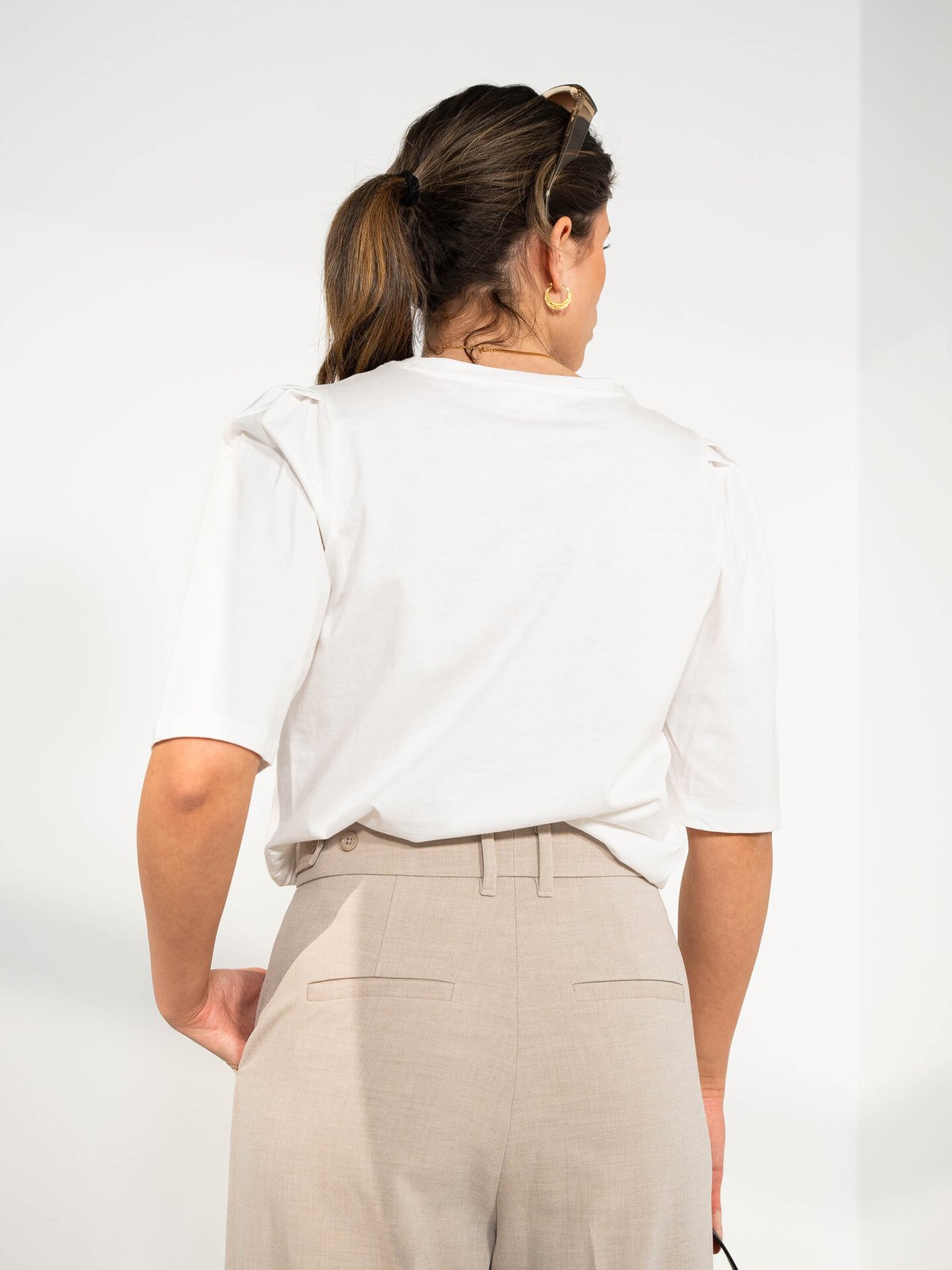 MSCH Copenhagen Begitta Organic Puff Tee Bright White