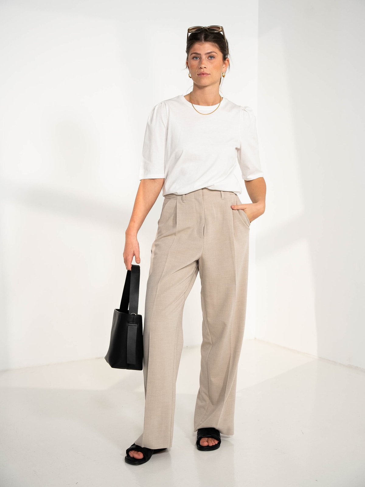 MSCH Copenhagen Begitta Organic Puff Tee Bright White