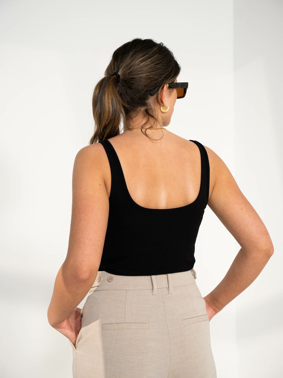MSCH Copenhagen Betrina Rib Sleeveless Top Black