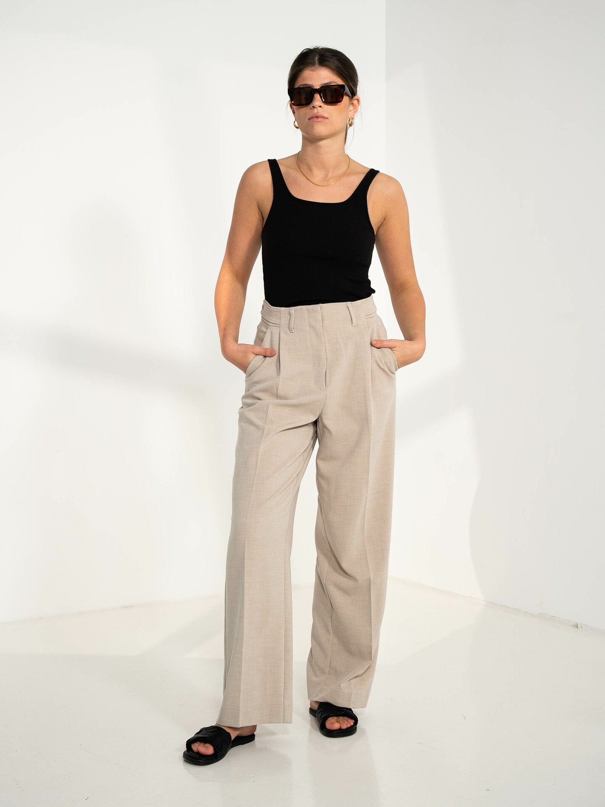 MSCH Copenhagen Betrina Rib Sleeveless Top Black