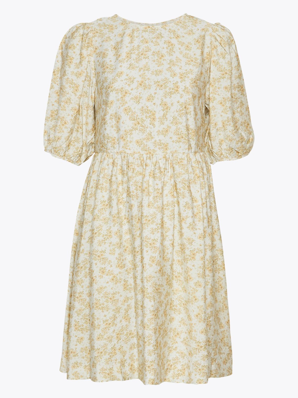 MSCH Copenhagen Marva Ladonna 2/4 Dress Reed Yellow Flower