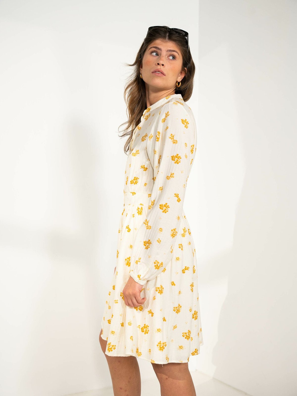 MSCH Copenhagen Rojan Vlora 3/4 Shirt Dress Rattan Flower