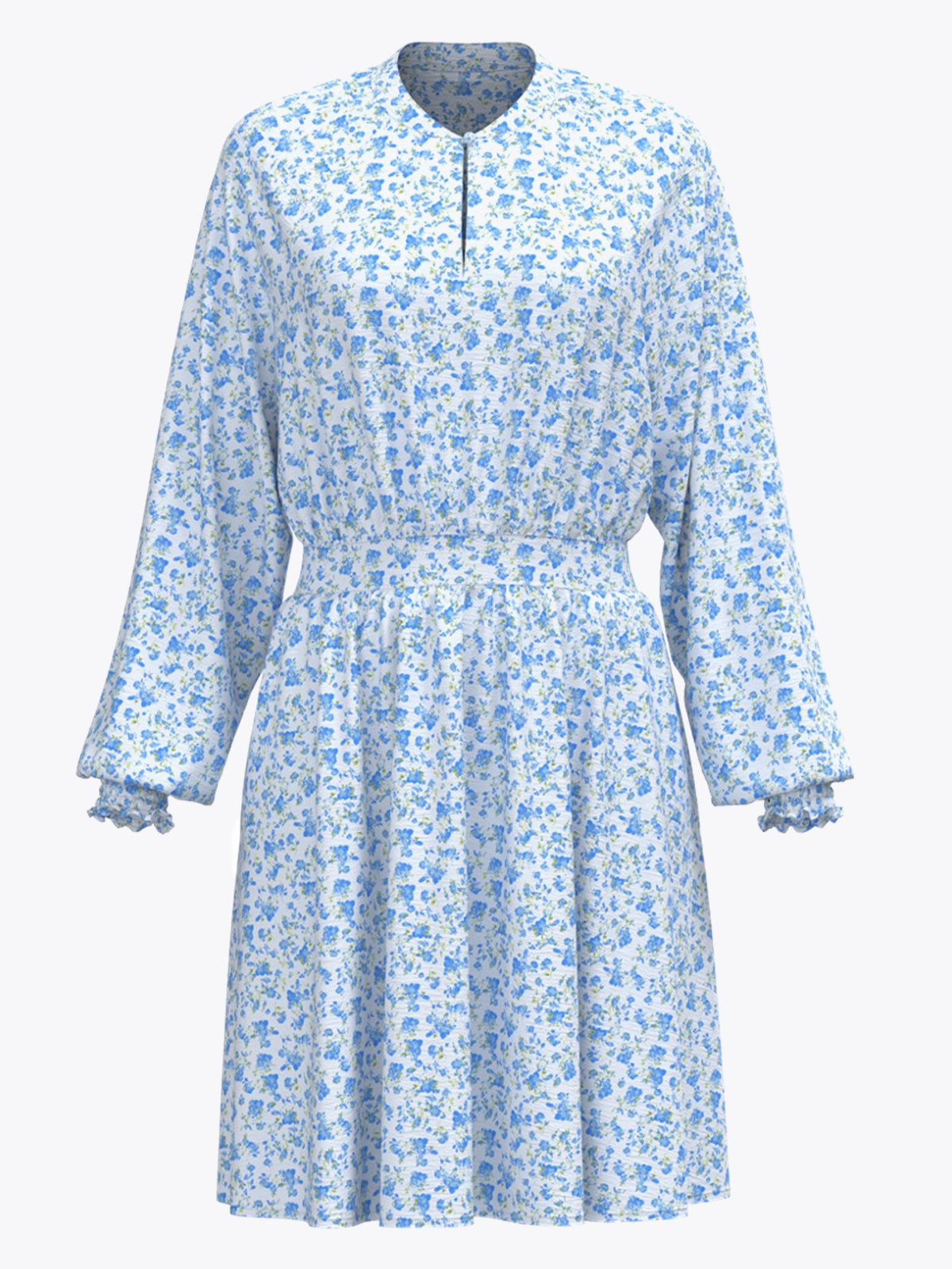 MSCH Copenhagen Laurelle Ladonna Dress Chamb Blue Flower