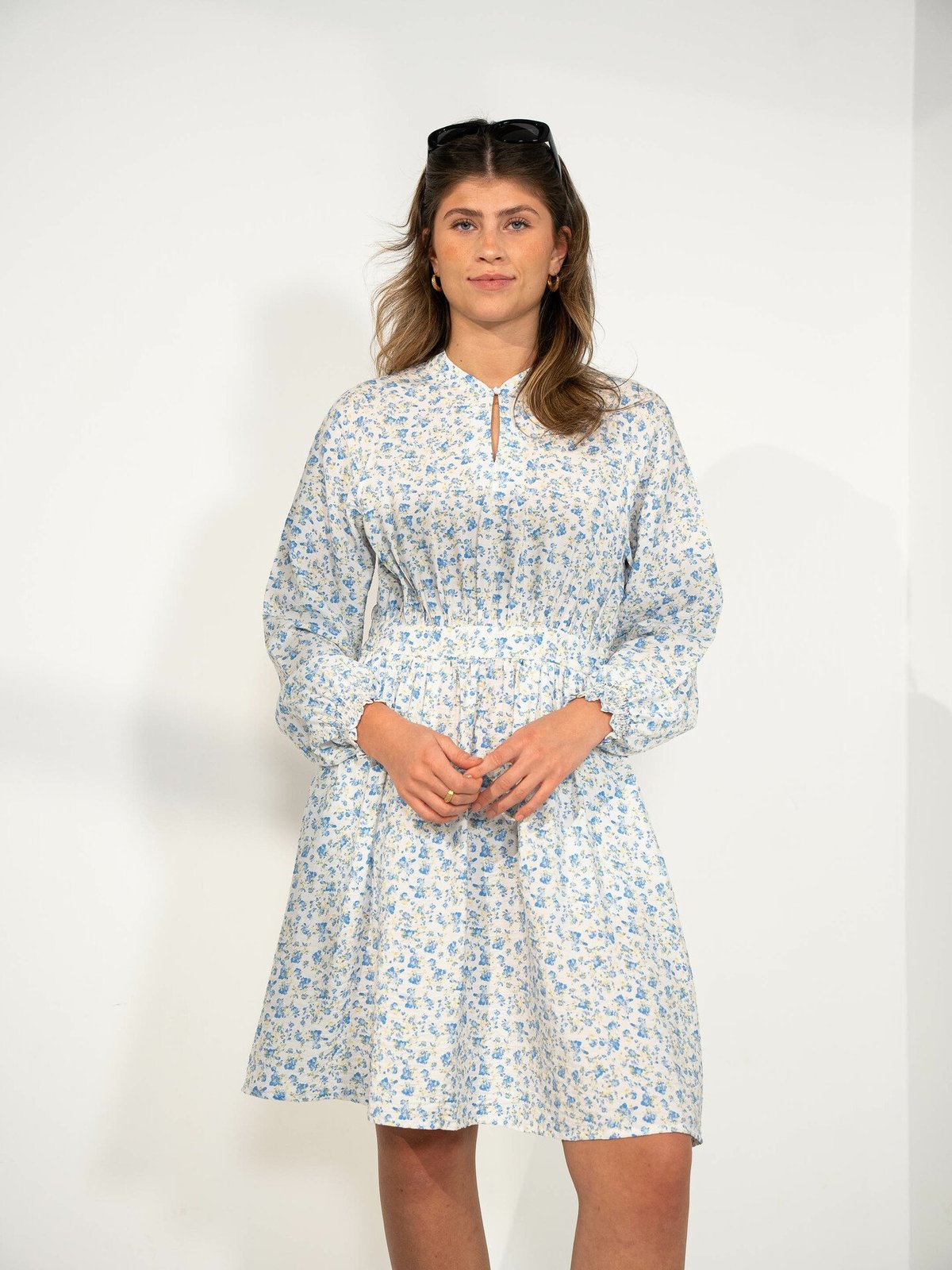 MSCH Copenhagen Laurelle Ladonna Dress Chamb Blue Flower