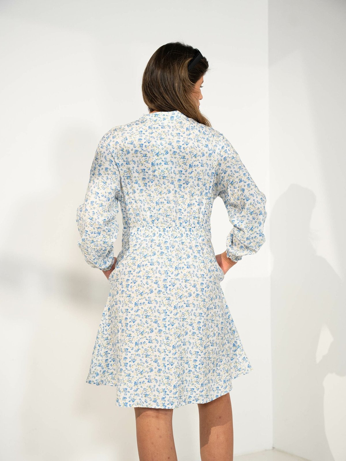 MSCH Copenhagen Laurelle Ladonna Dress Chamb Blue Flower