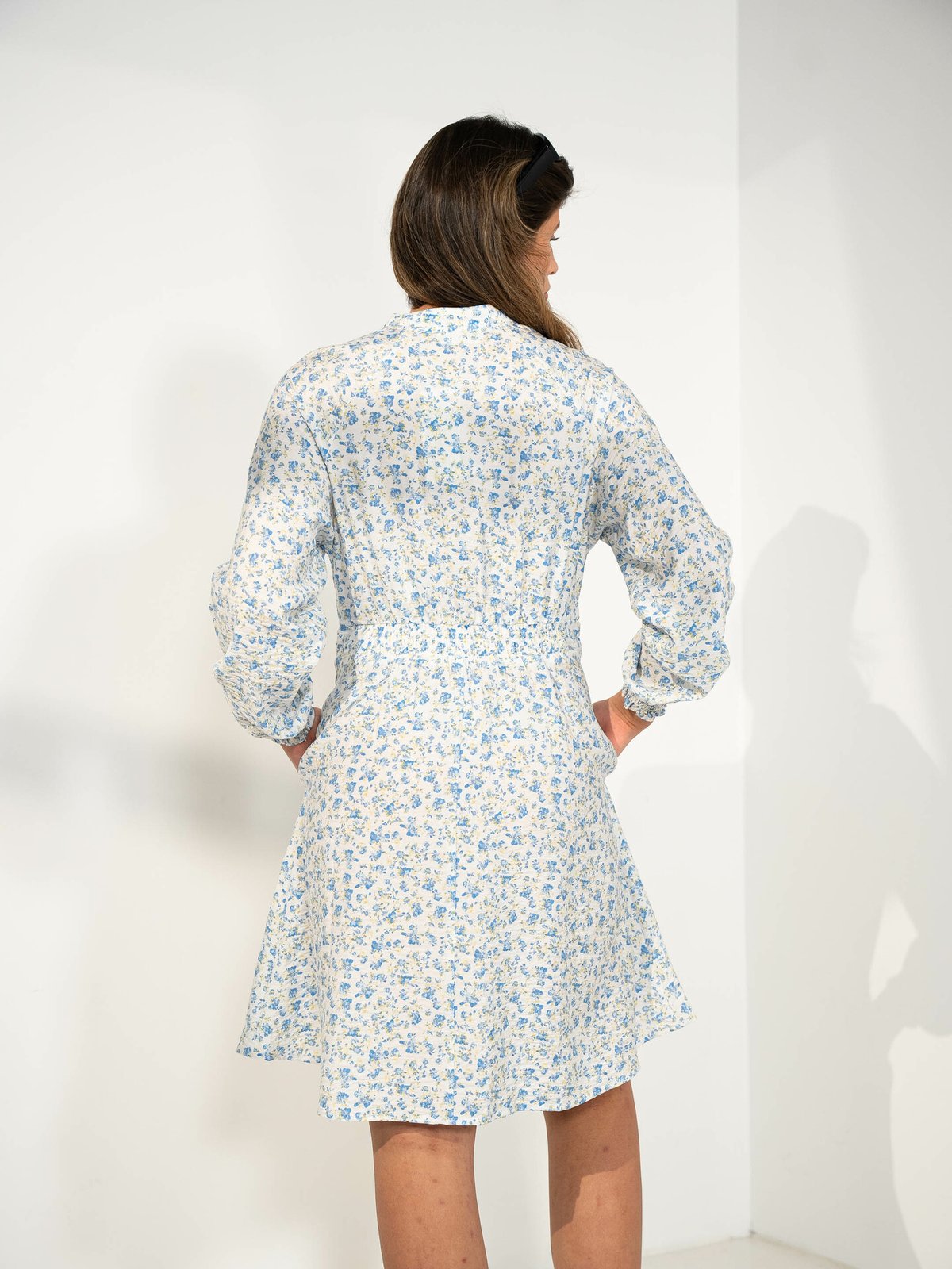 MSCH Copenhagen Laurelle Ladonna Dress Chamb Blue Flower