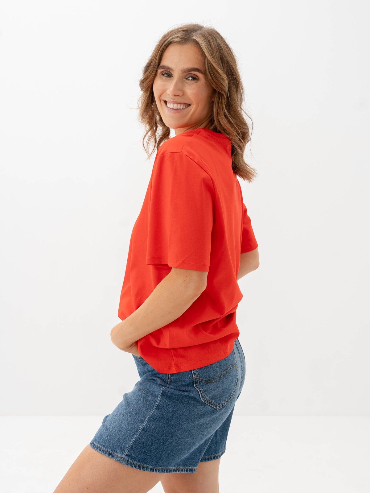 MSCH Copenhagen Melea Icon Tee Flame Scarlet