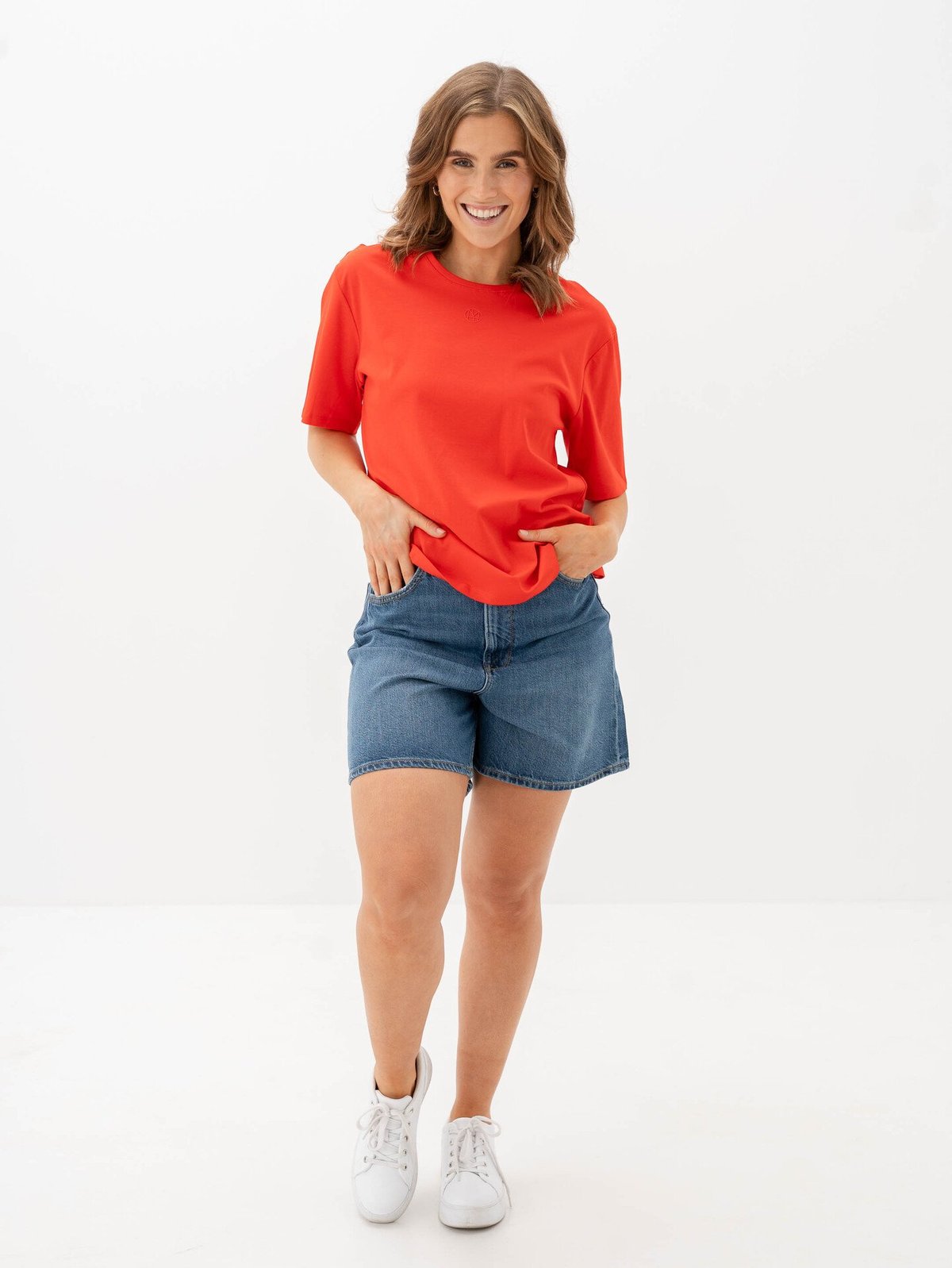 MSCH Copenhagen Melea Icon Tee Flame Scarlet