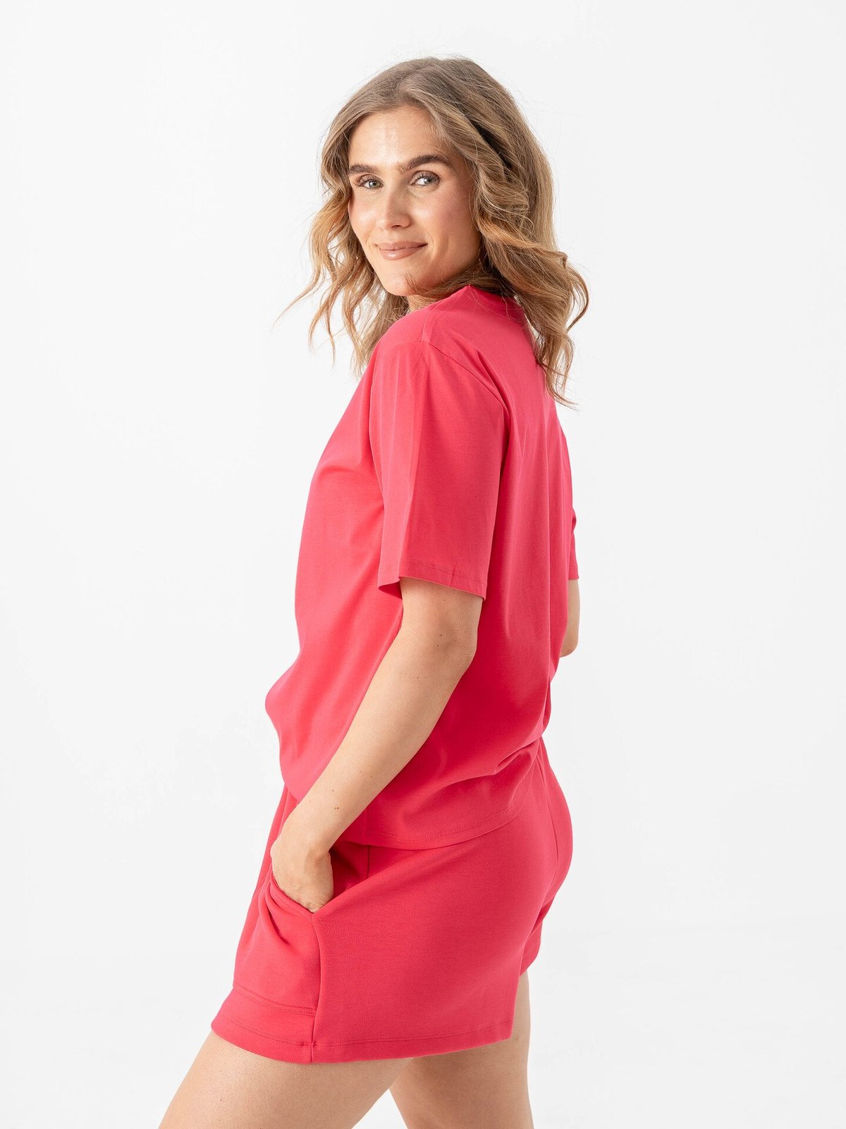 MSCH Copenhagen Melea Icon Tee Rose Red / Azalea