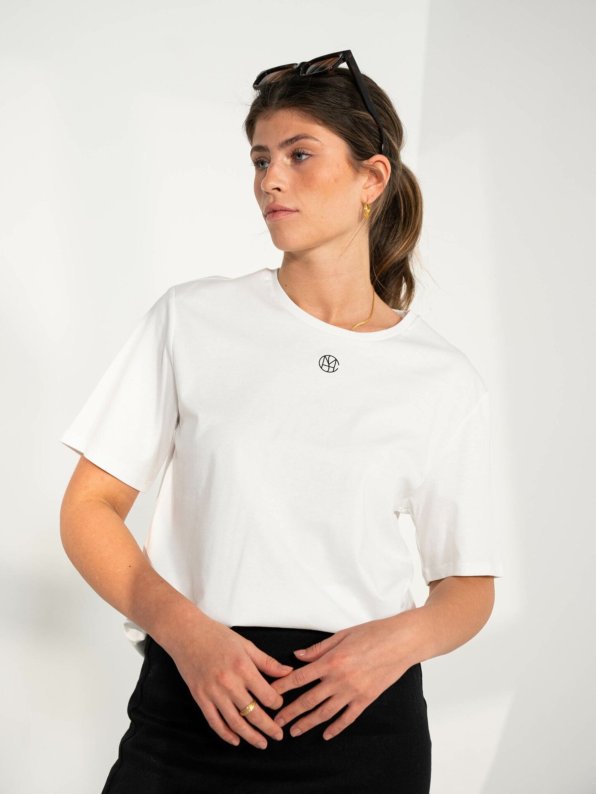 MSCH Copenhagen Melea Icon Tee White / Black