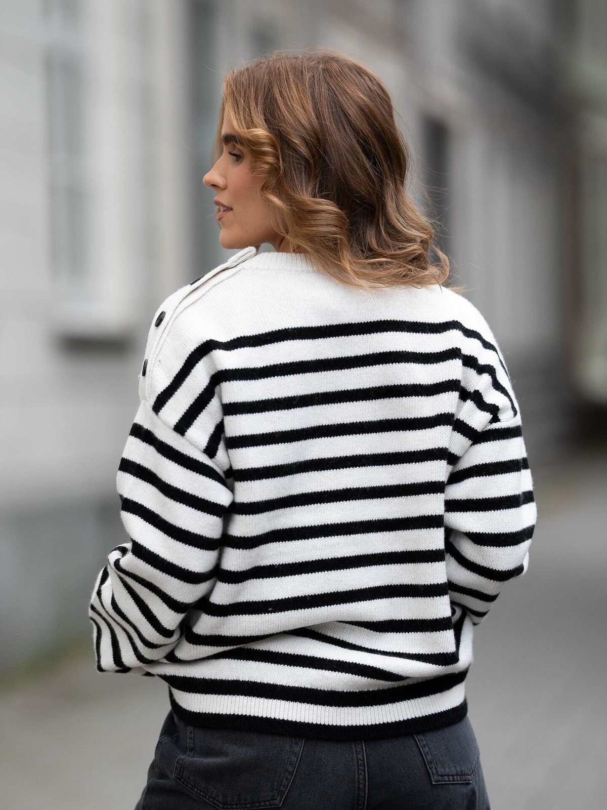 MSCH Copenhagen Carina Pullover Egret / Black