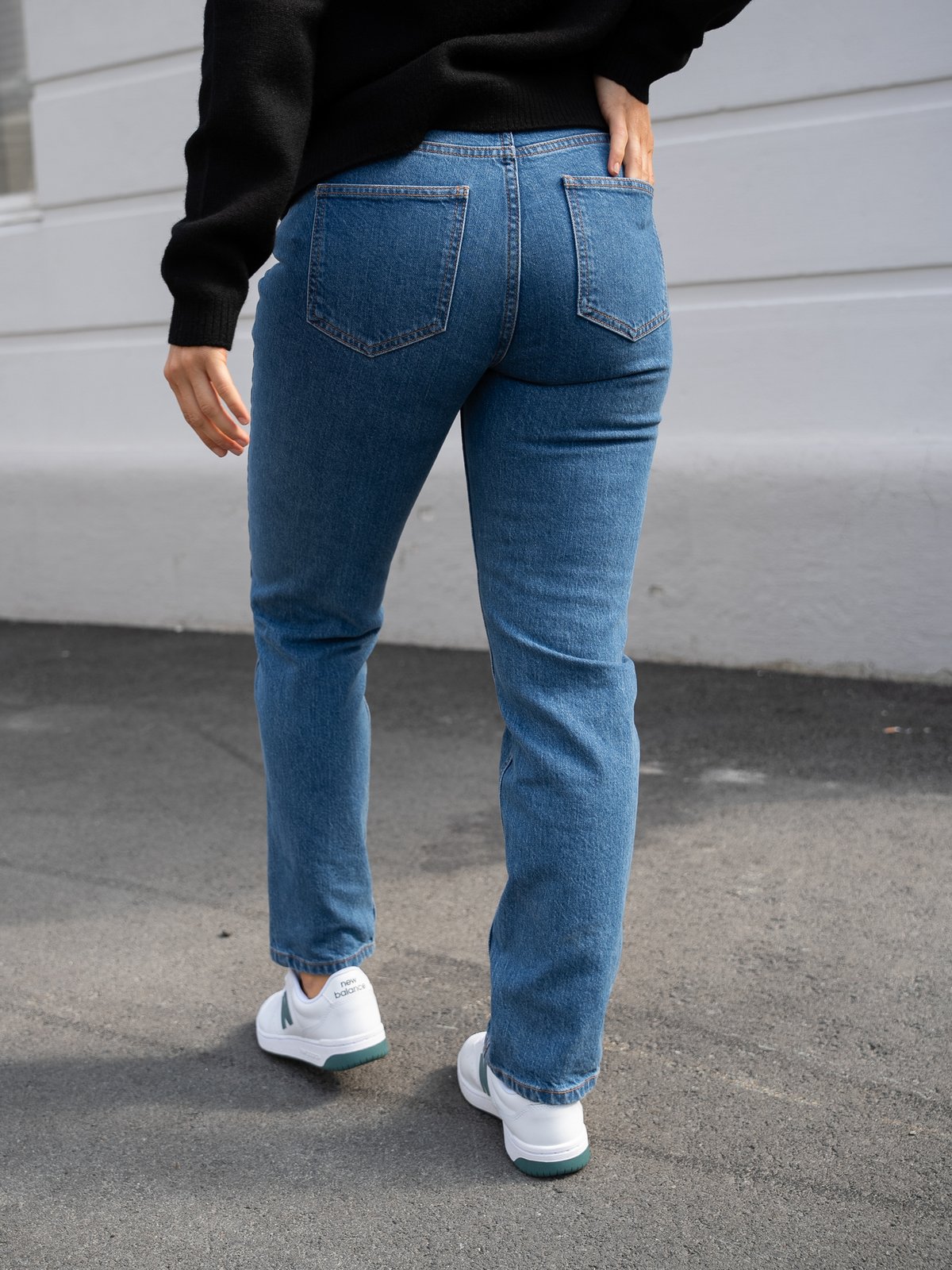 MSCH Copenhagen Ada High Waist Slim Ankel Jeans Mid Blue Wash