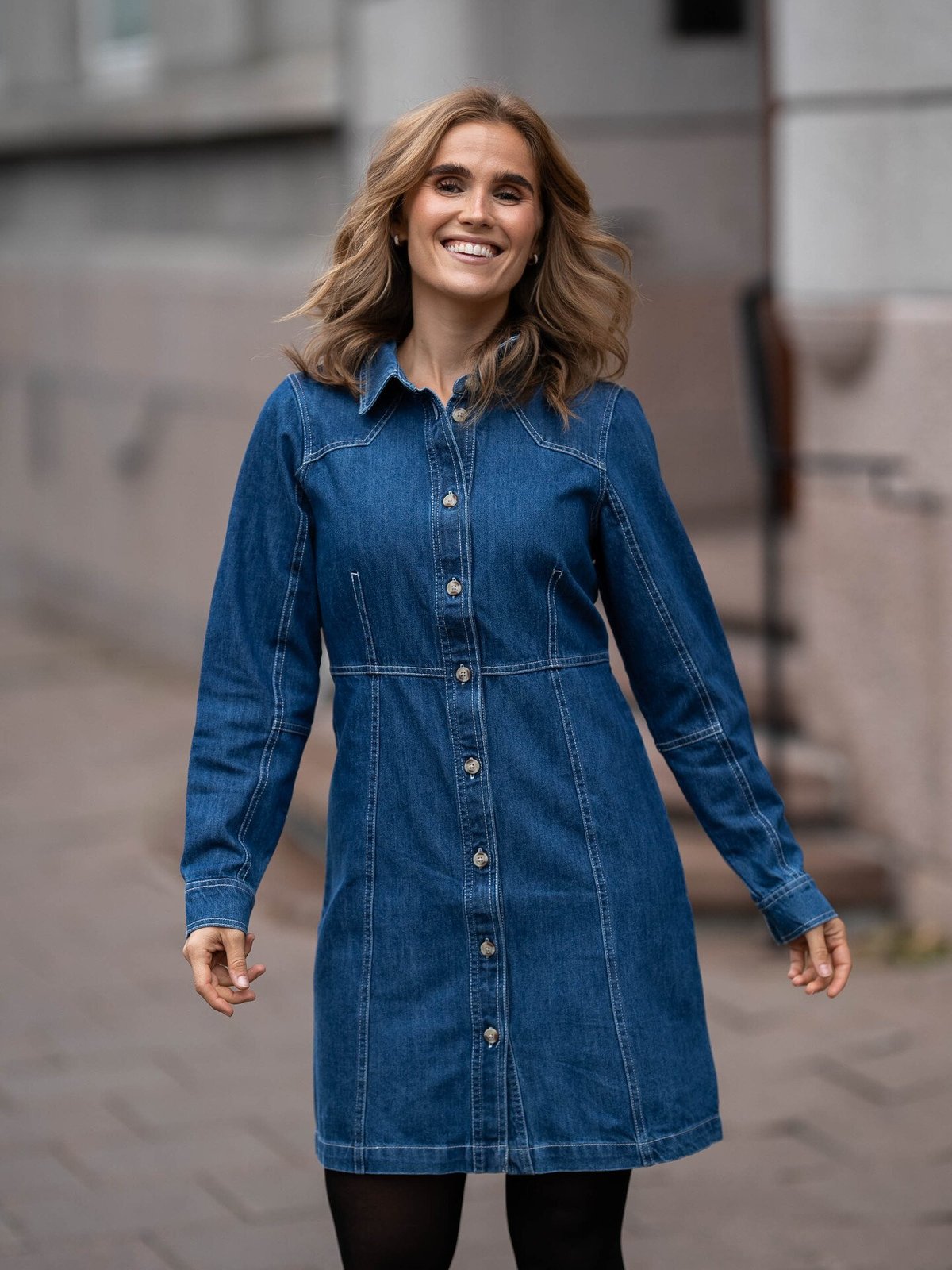 MSCH Copenhagen Dielle Emma Dress Dark Blue Wash