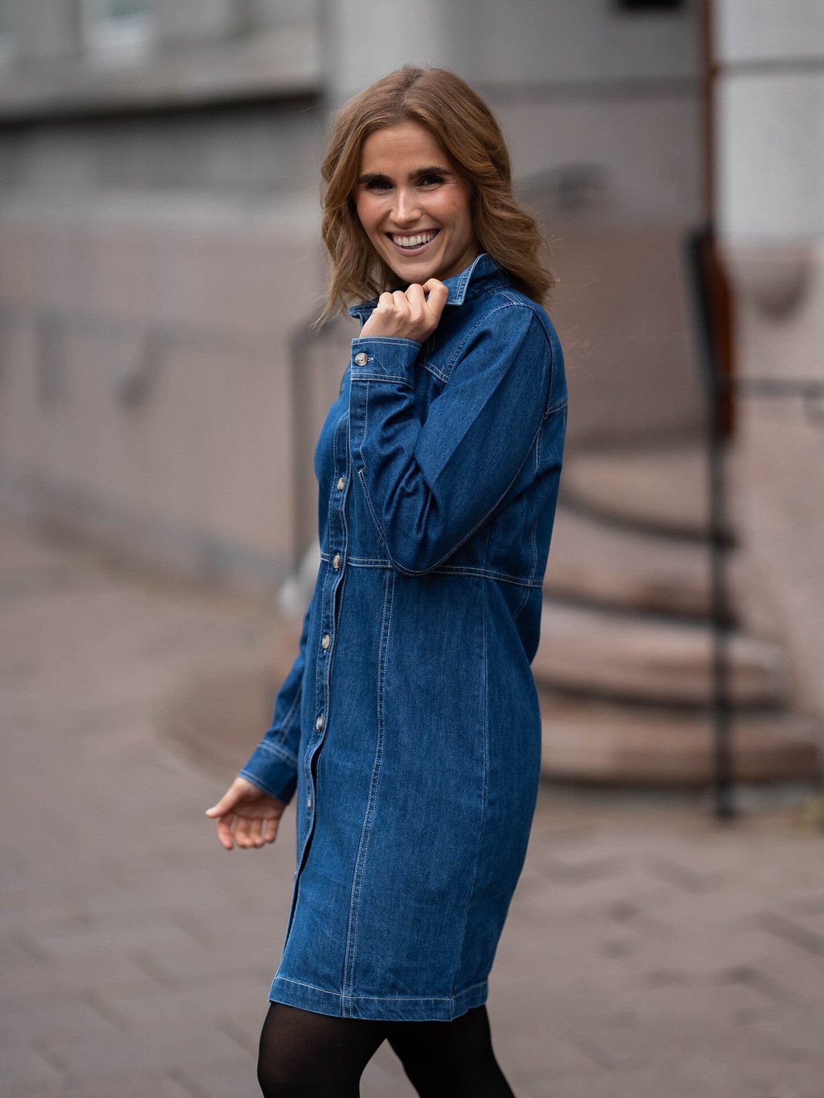 MSCH Copenhagen Dielle Emma Dress Dark Blue Wash