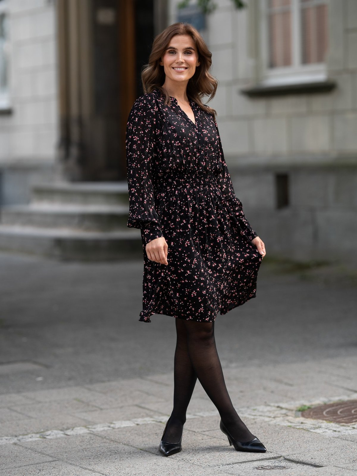 MSCH Copenhagen Orabella Dress Black flower