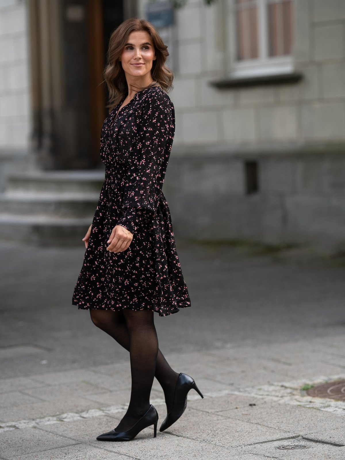 MSCH Copenhagen Orabella Dress Black flower