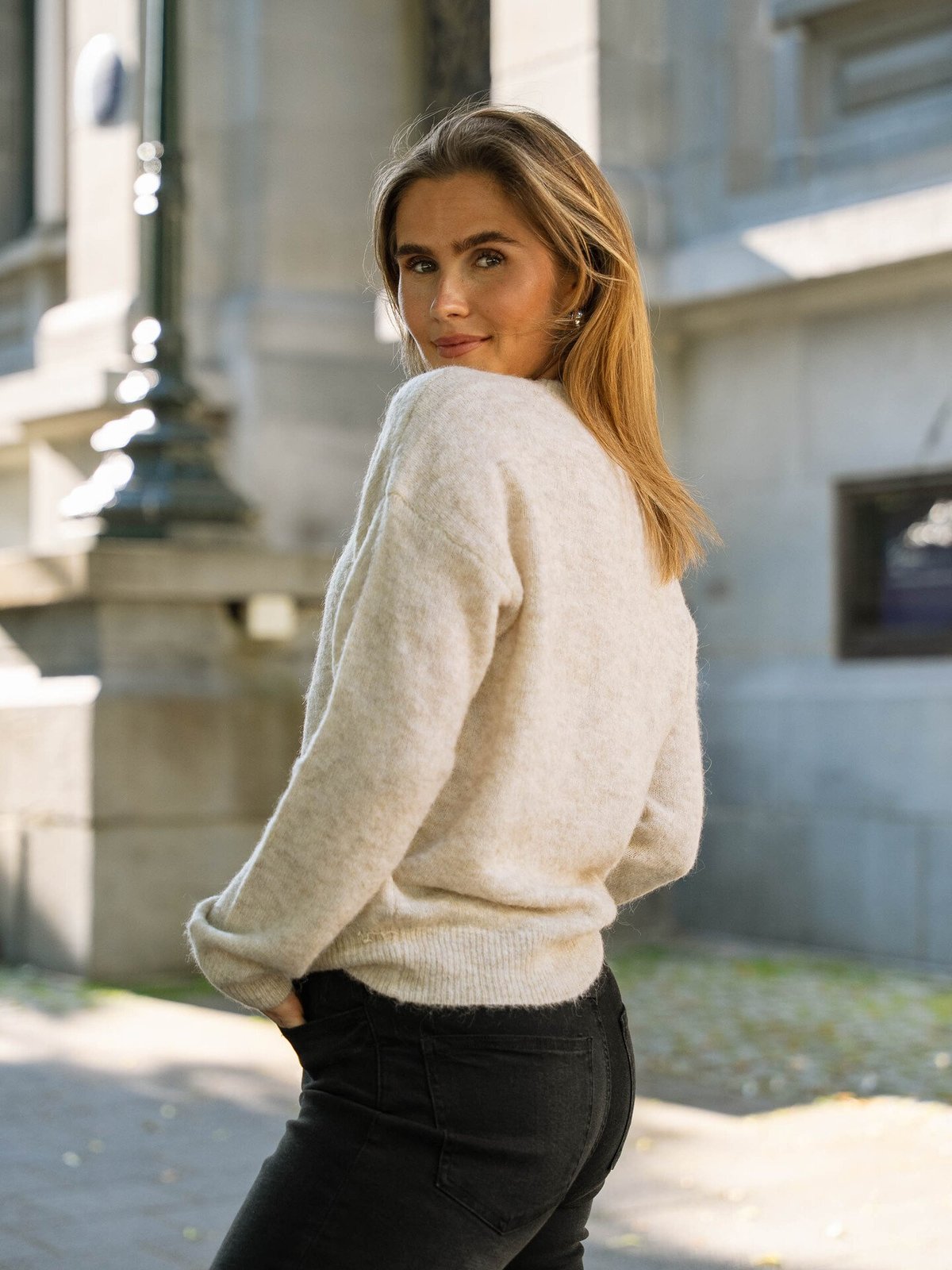 MSCH Copenhagen Festina Hope Pullover Oatmeal Melange