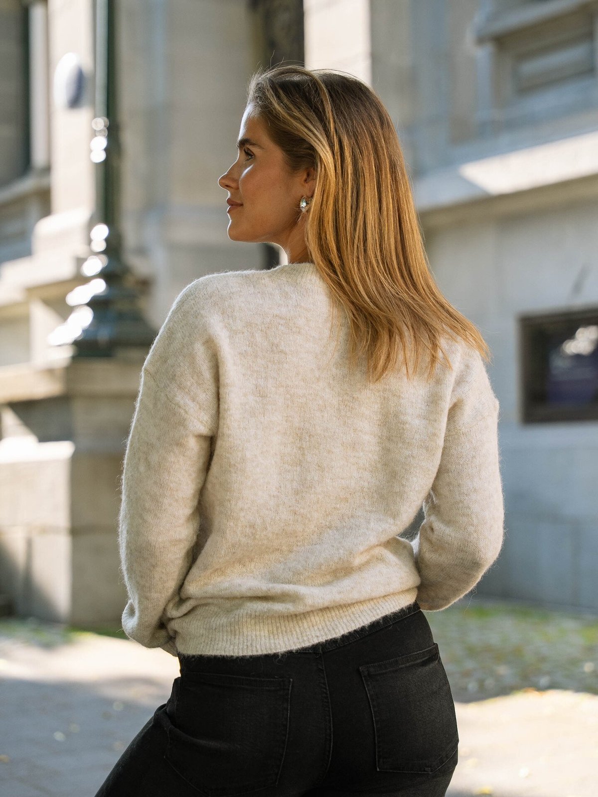 MSCH Copenhagen Festina Hope Pullover Oatmeal Melange