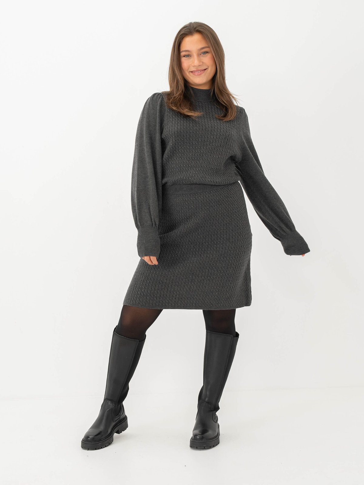 MSCH Copenhagen Amari Rachelle Dress Medium Grey Melange