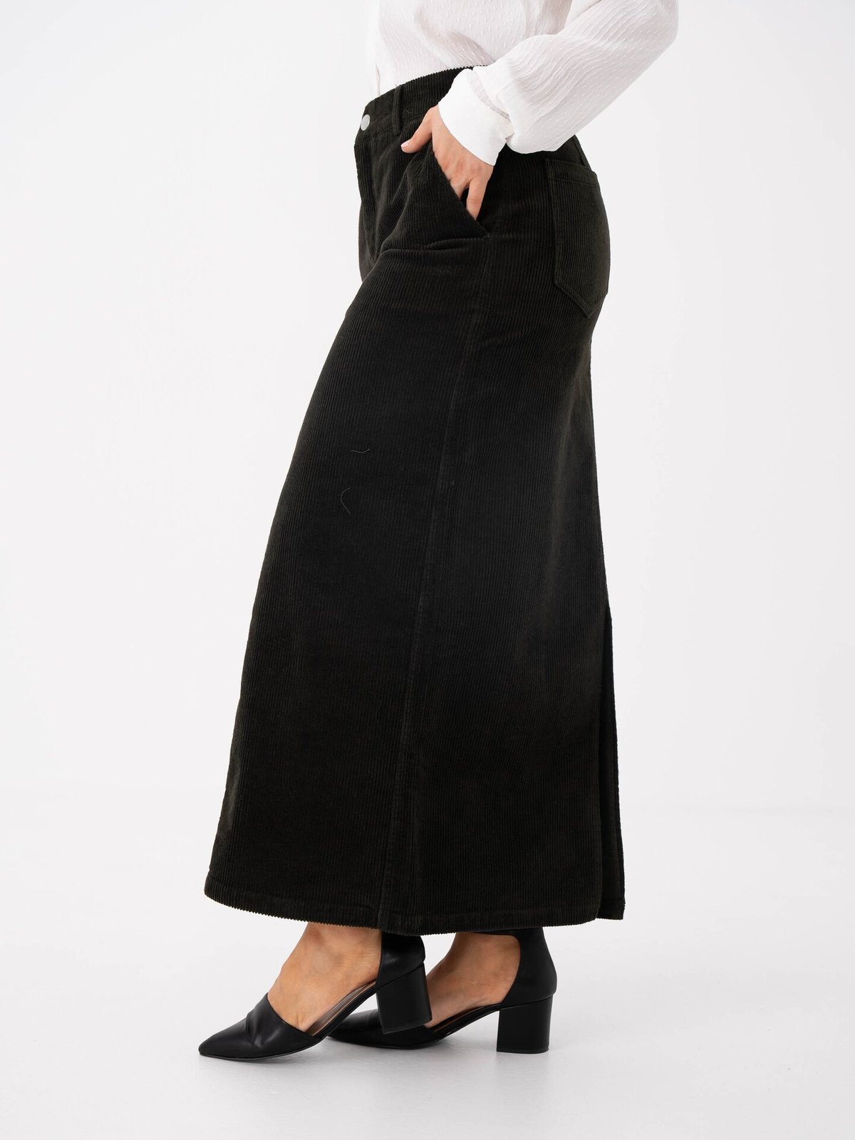 MSCH Copenhagen Arcelle Geggo High Waist Skirt Forest Night