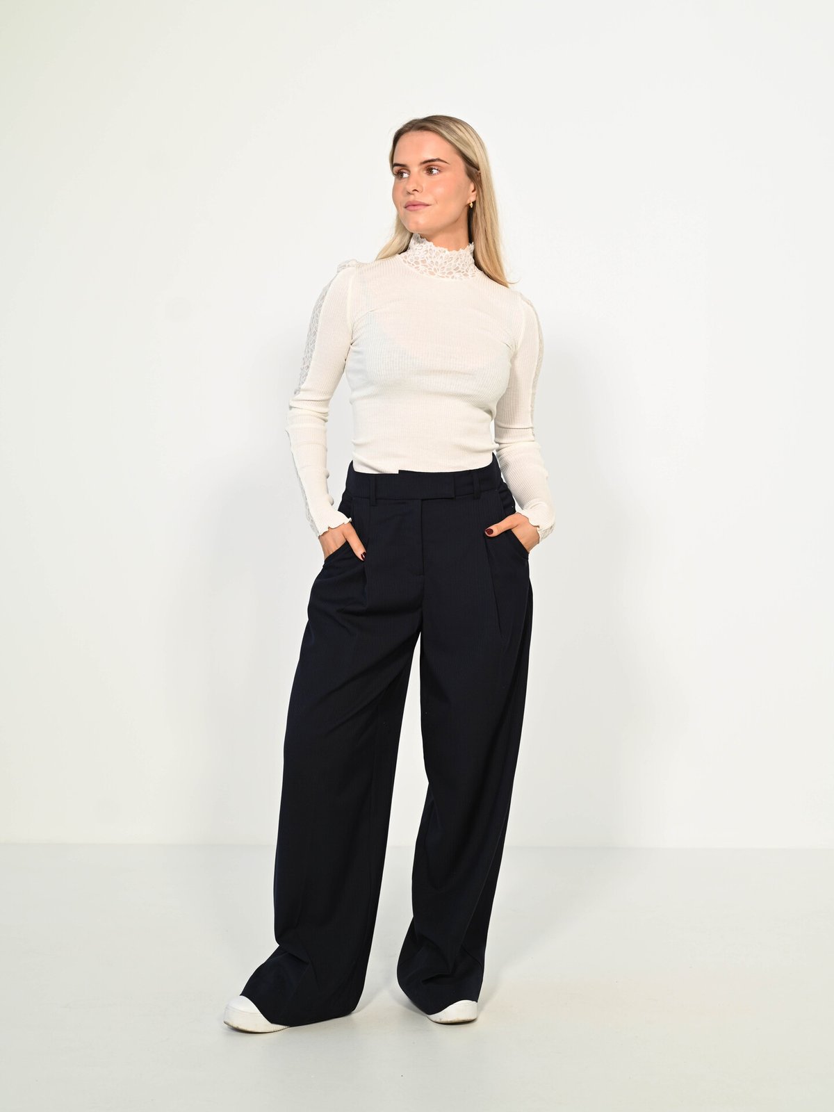 MSCH Copenhagen Maelynn High Waist Pants Sky Captain