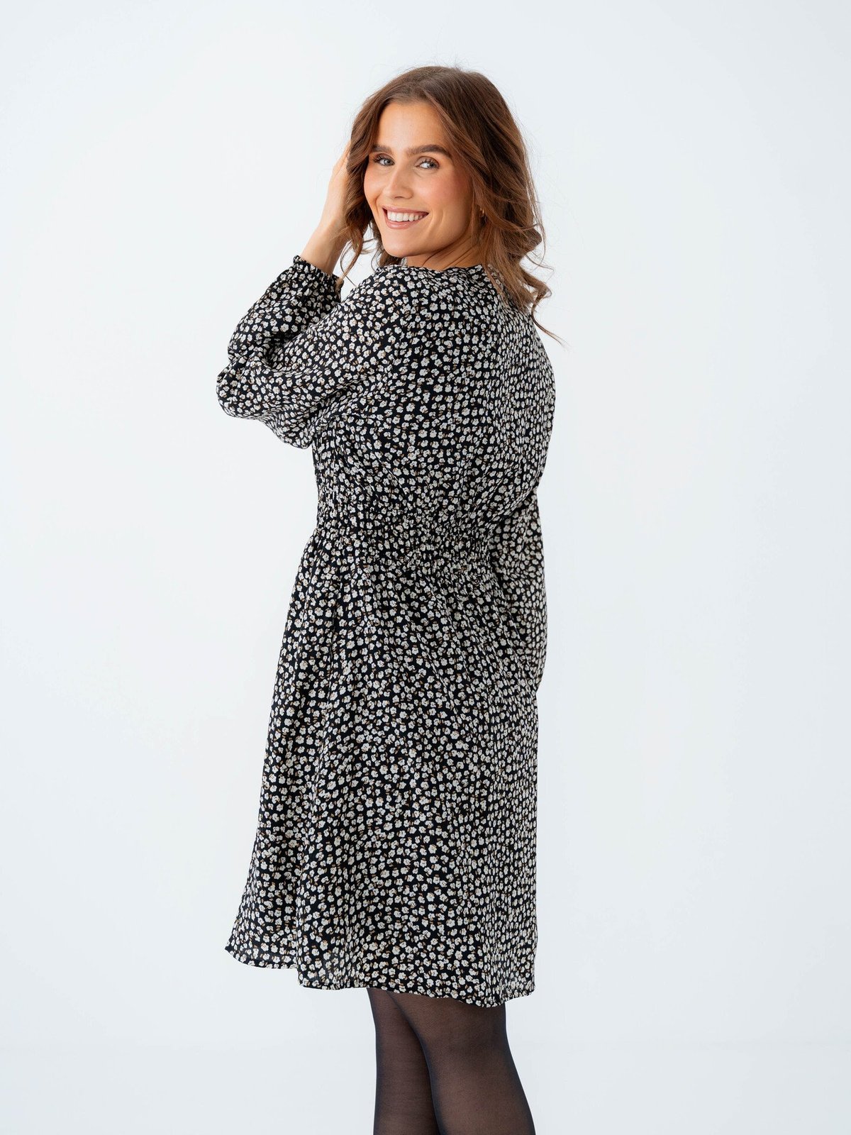 MSCH Copenhagen Zeida Rhian Short Dress Black Flower