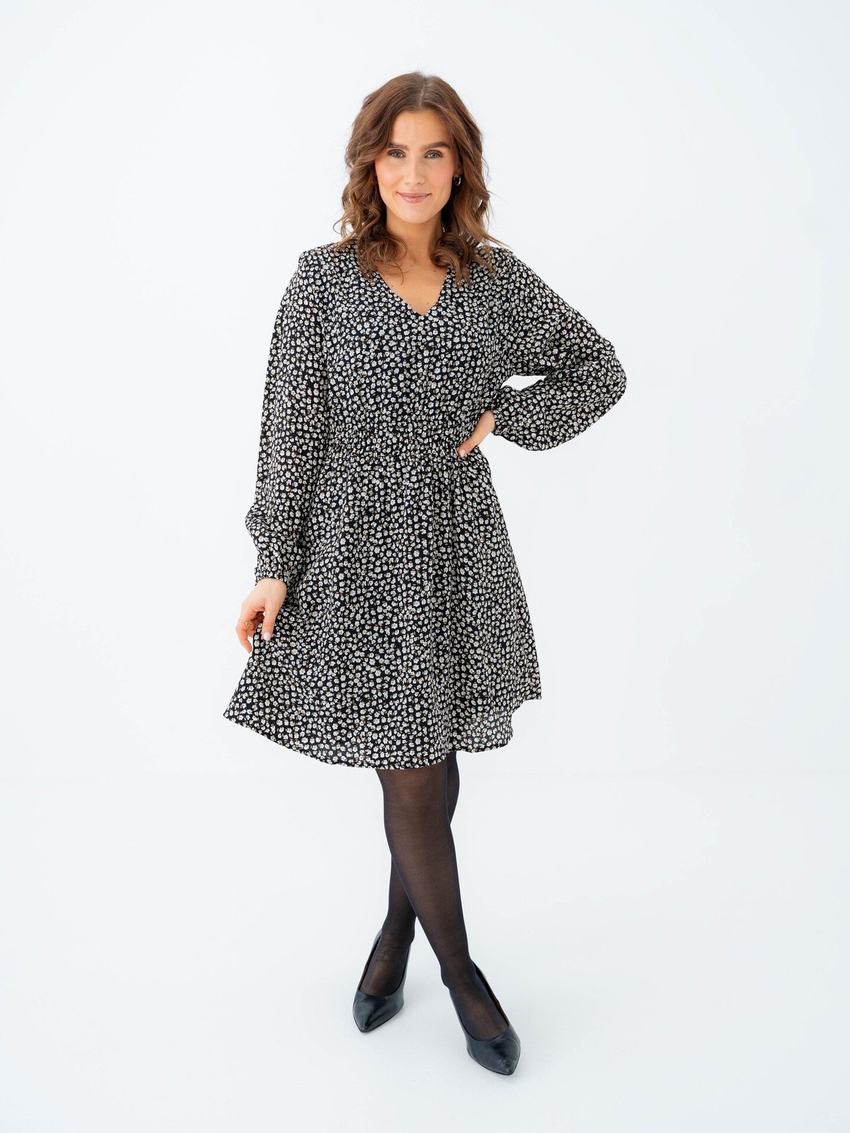 MSCH Copenhagen Zeida Rhian Short Dress Black Flower