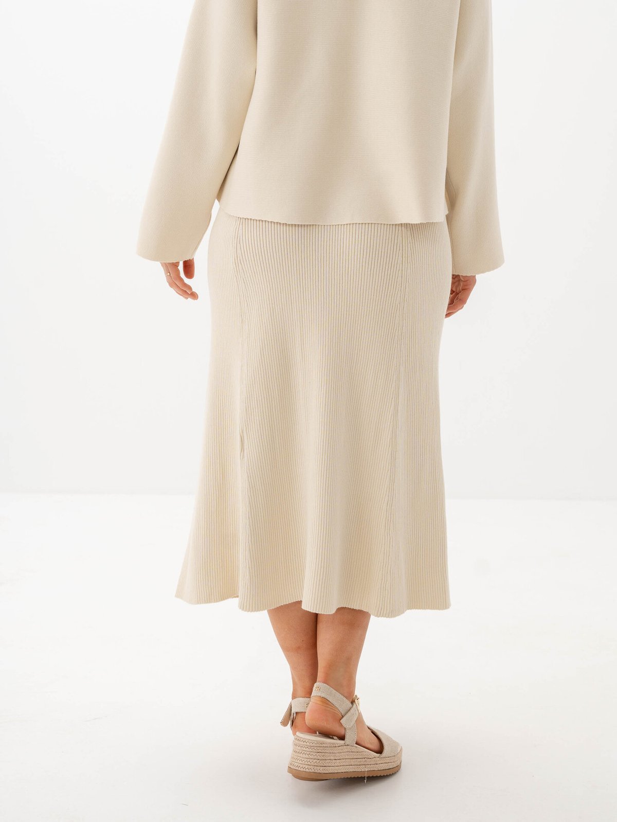 MSCH Copenhagen Hille Hasle Rib Skirt Pistachio Shell