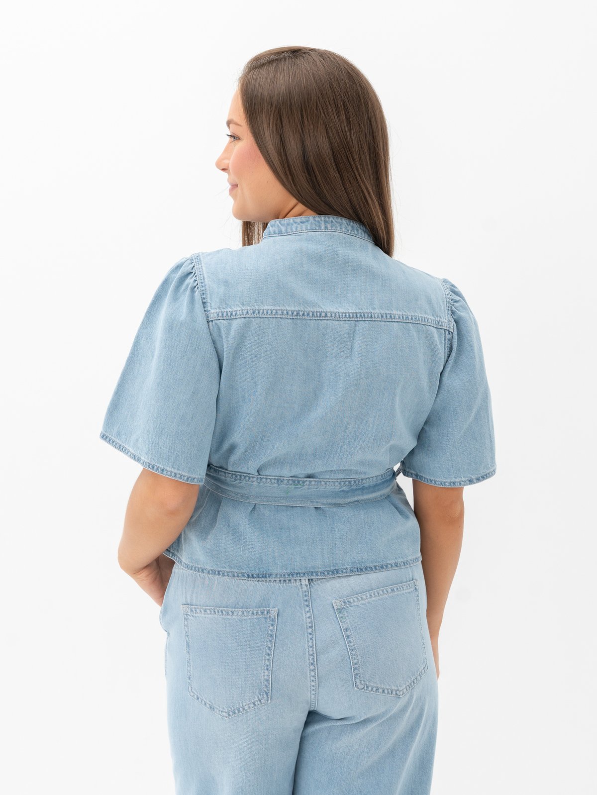 MSCH Copenhagen Ingrid Lis 2/4 Shirt Light Blue Wash