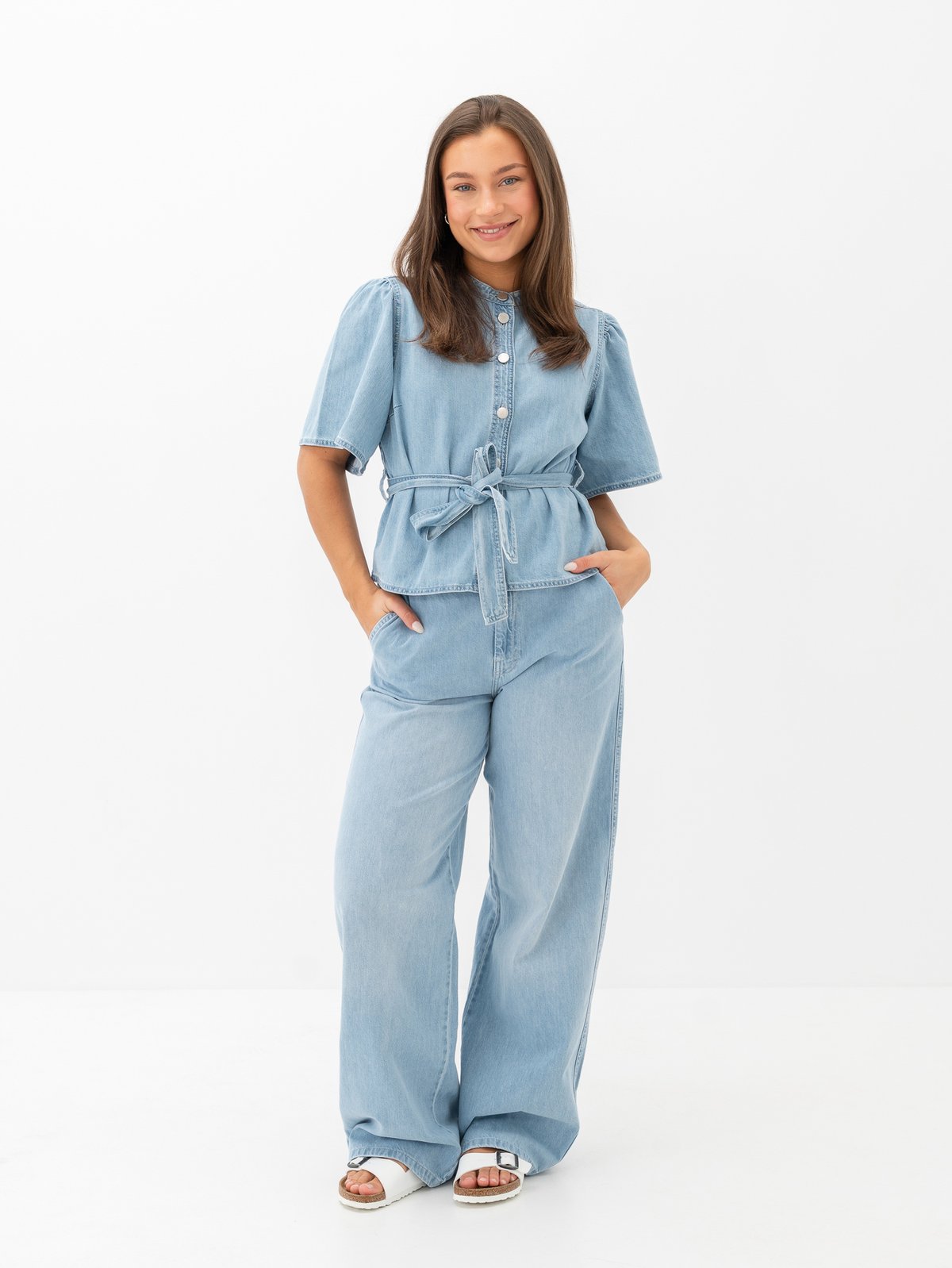 MSCH Copenhagen Ingrid Lis 2/4 Shirt Light Blue Wash