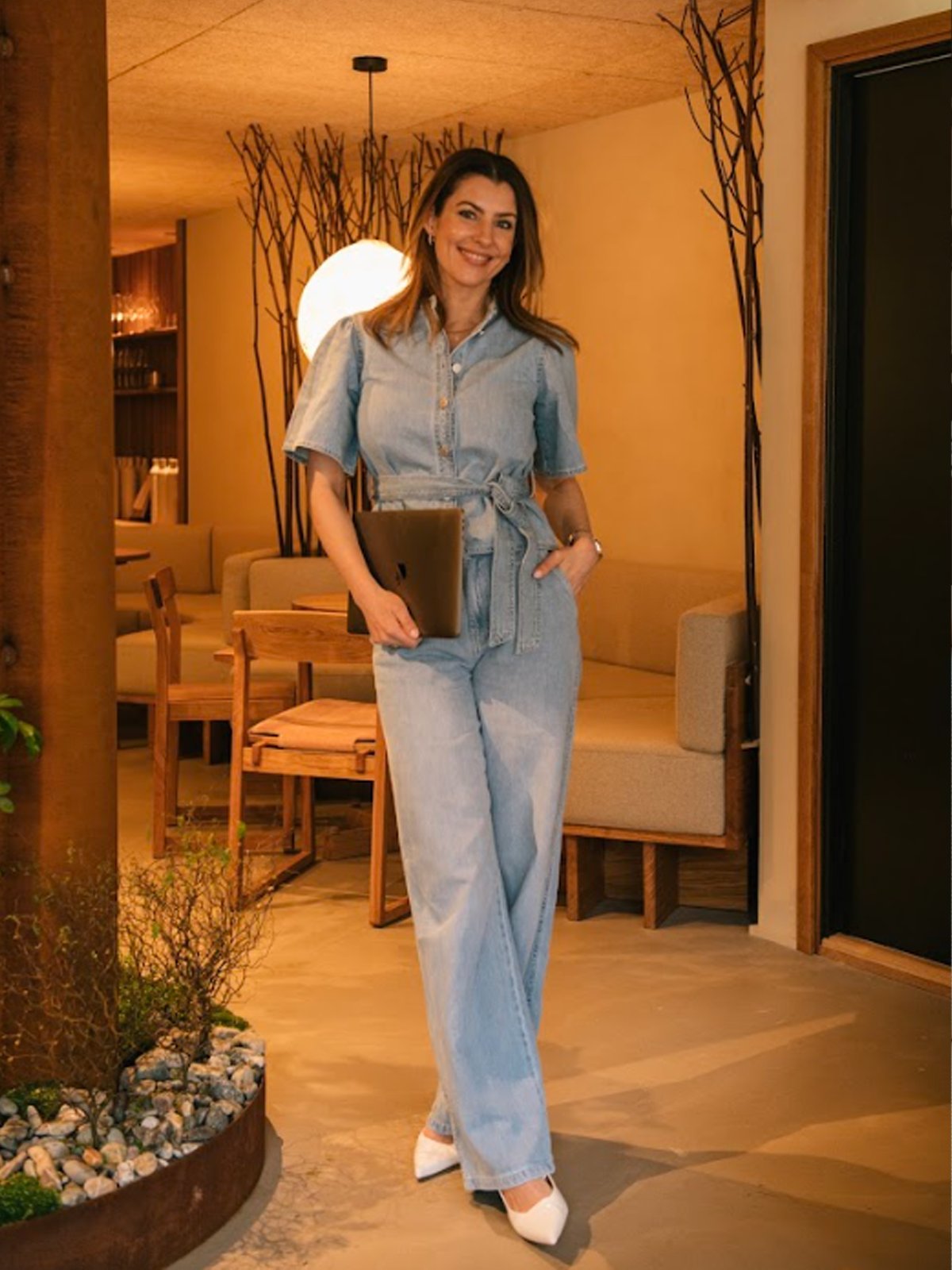 MSCH Copenhagen Ingrid Lis 2/4 Shirt Light Blue Wash