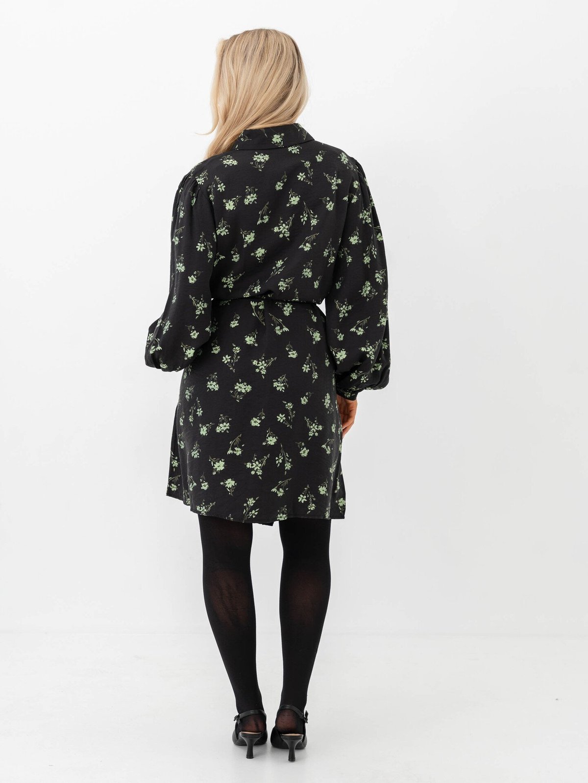 MSCH Copenhagen Jusine Karalynn Shirt Dress Forest Shadow Flower