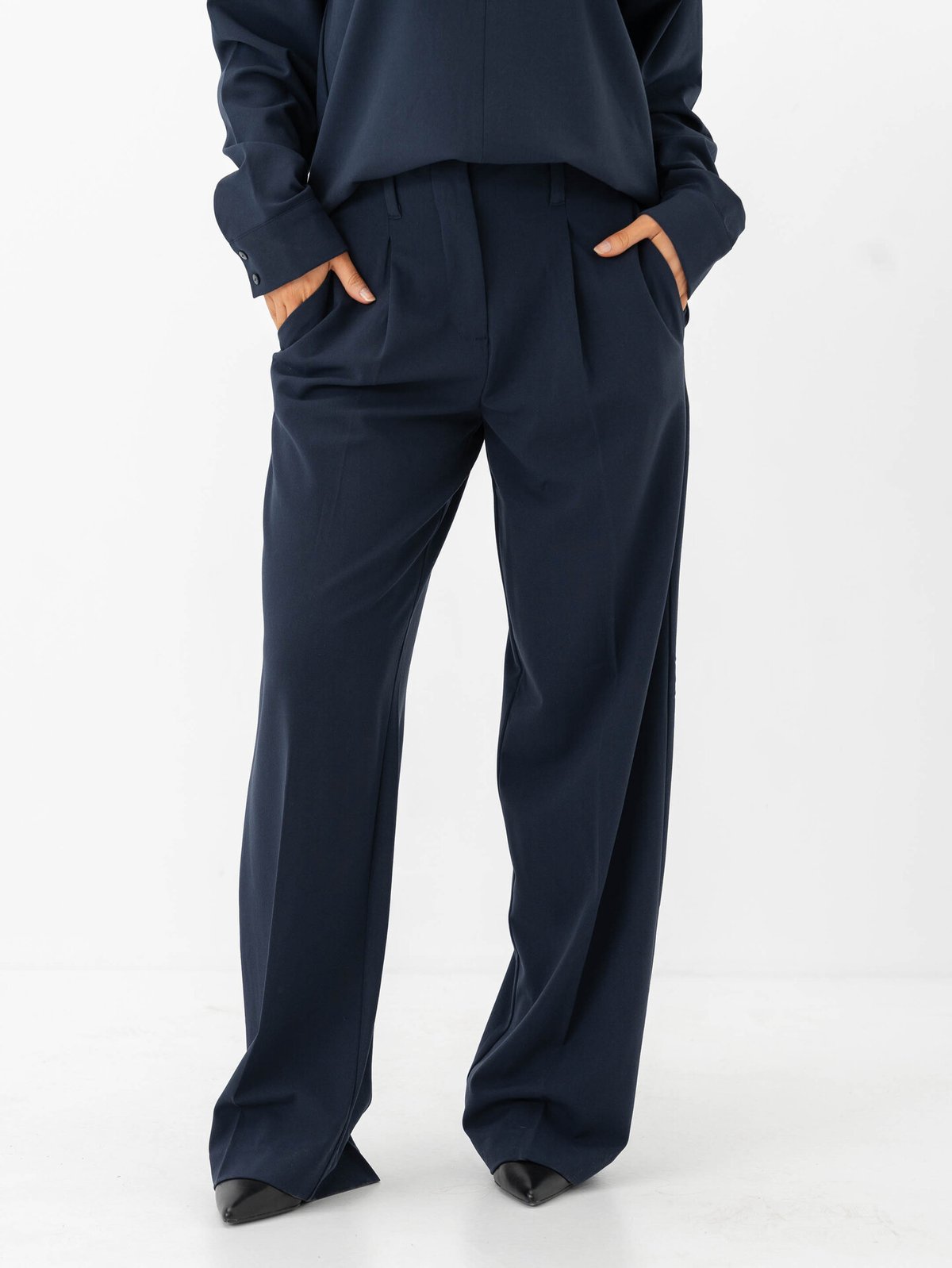 MSCH Copenhagen Cally Chana High Waist Pants Sky Captain