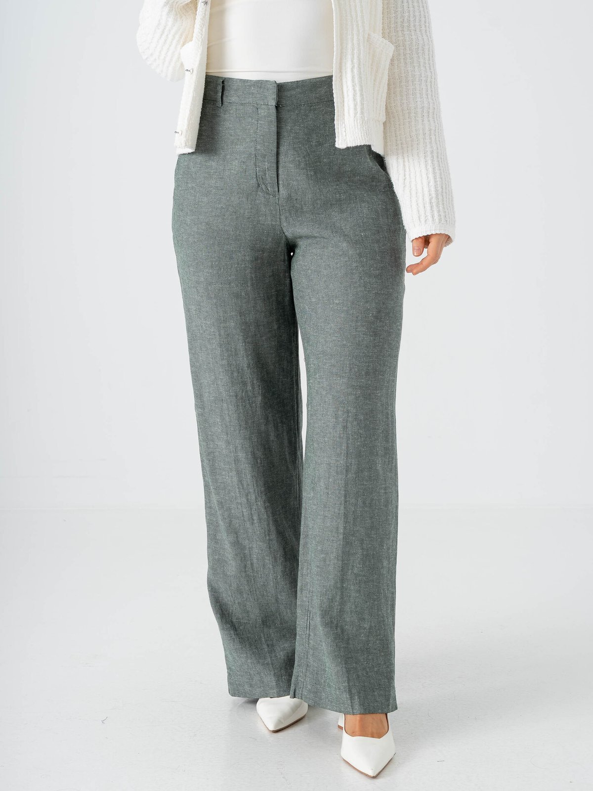MSCH Copenhagen Pennie Ginia High Waist Pants Laurel Melange