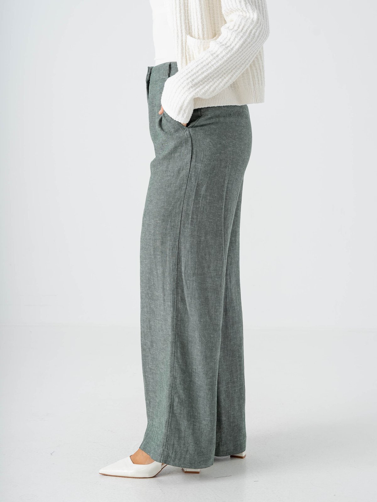 MSCH Copenhagen Pennie Ginia High Waist Pants Laurel Melange