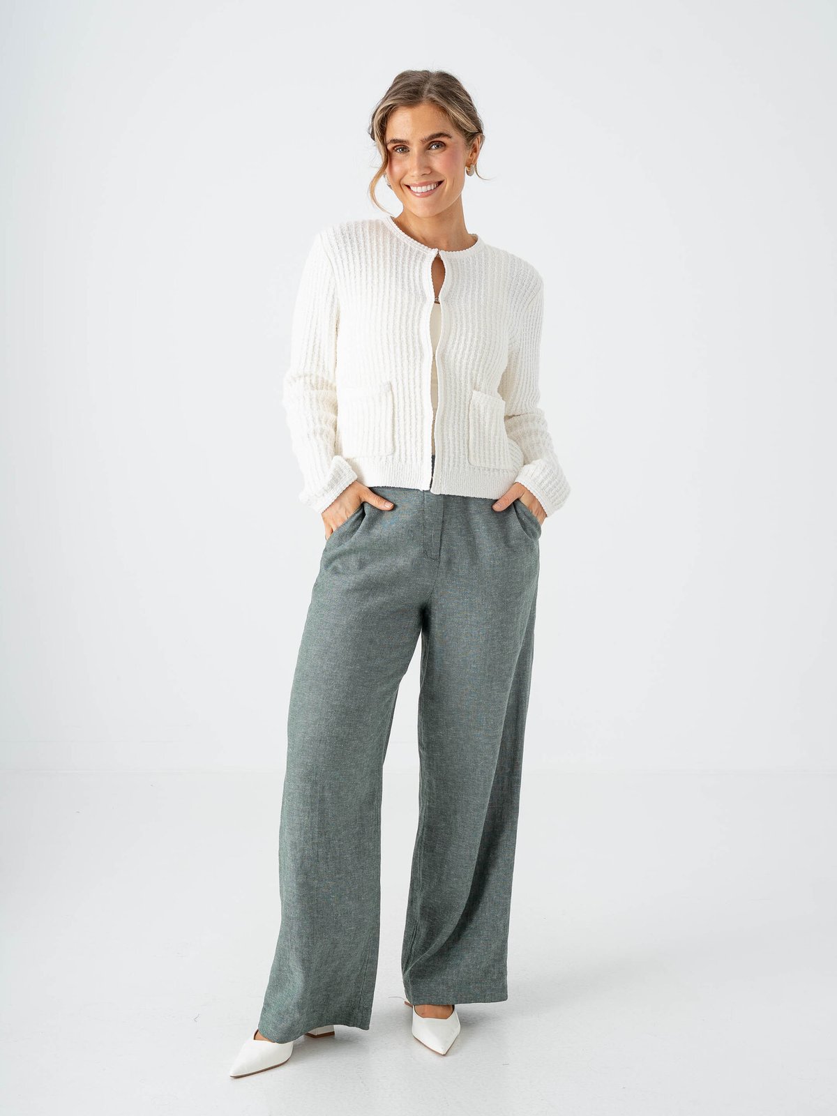 MSCH Copenhagen Pennie Ginia High Waist Pants Laurel Melange