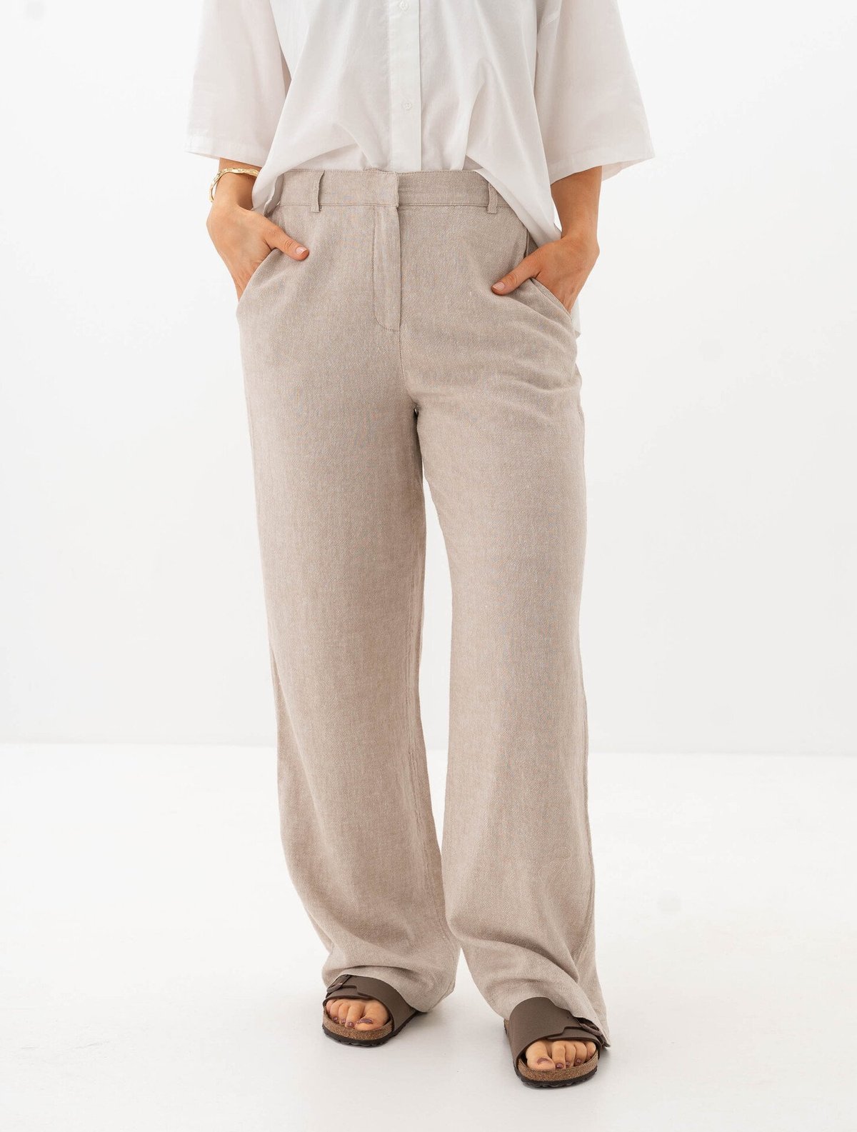 MSCH Copenhagen Pennie Ginia High Waist Pants Sand