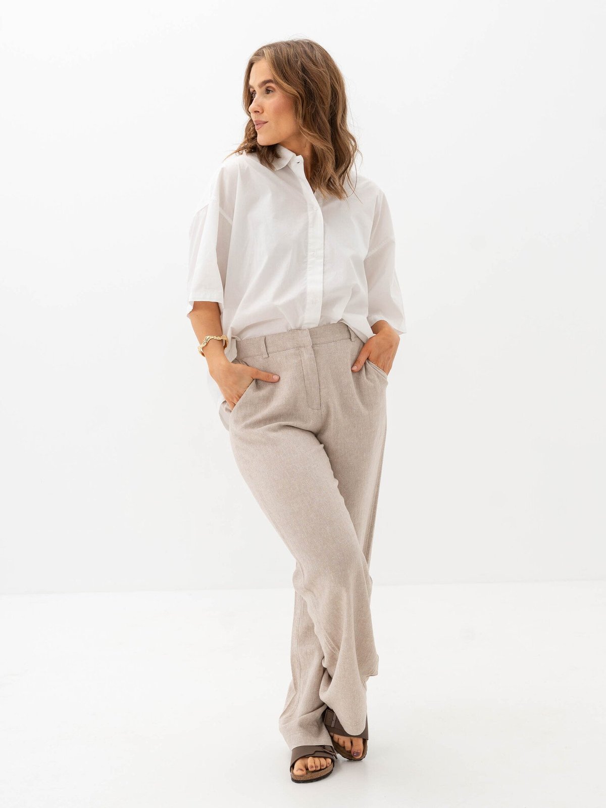 MSCH Copenhagen Pennie Ginia High Waist Pants Sand