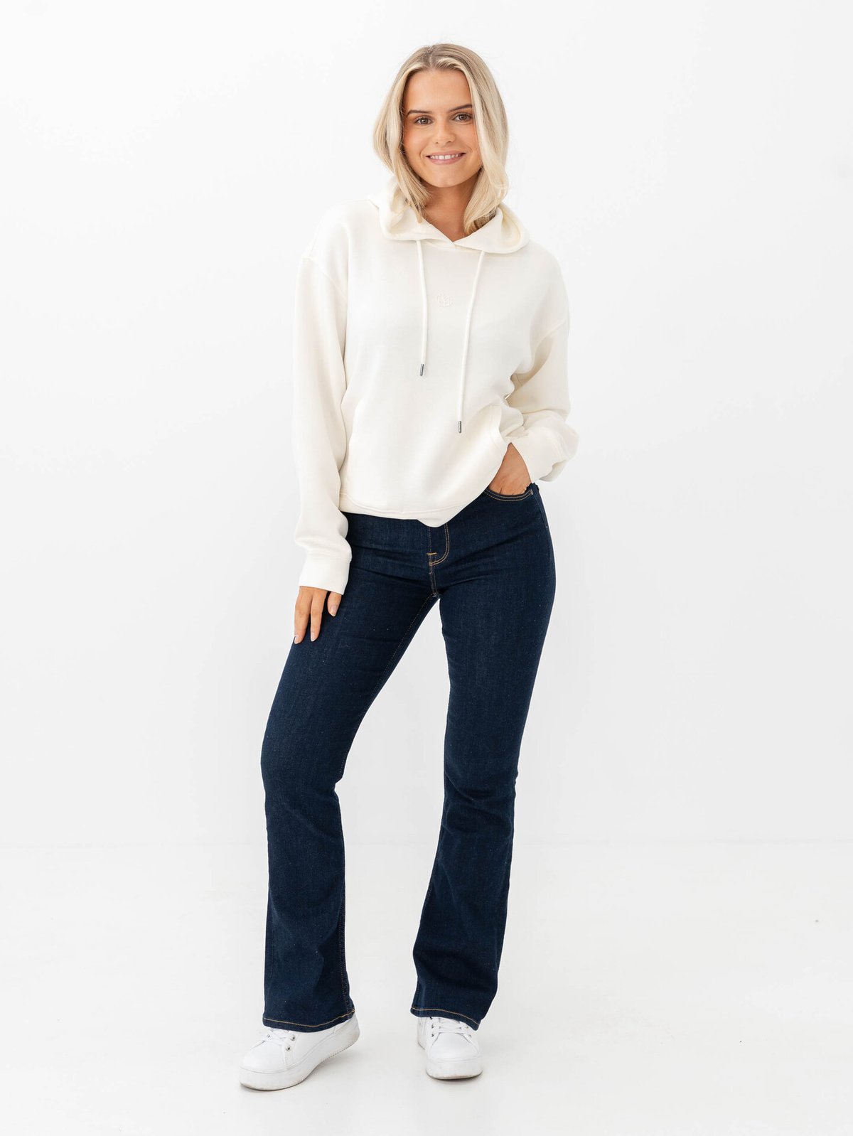 MSCH Copenhagen Ima Q Icon Hood Sweater Egret