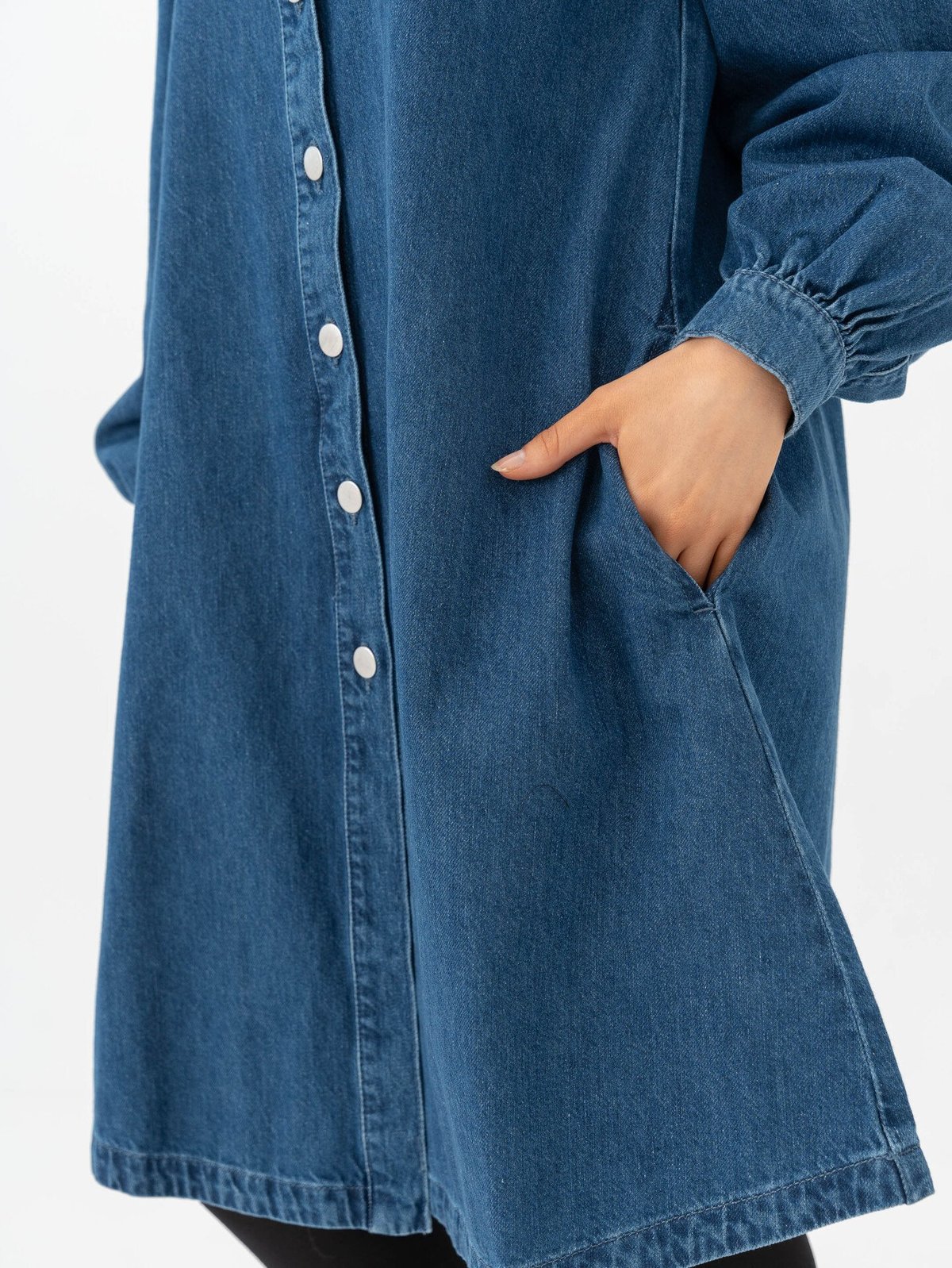 MSCH Copenhagen Elena Shirt Dress Mid Blue