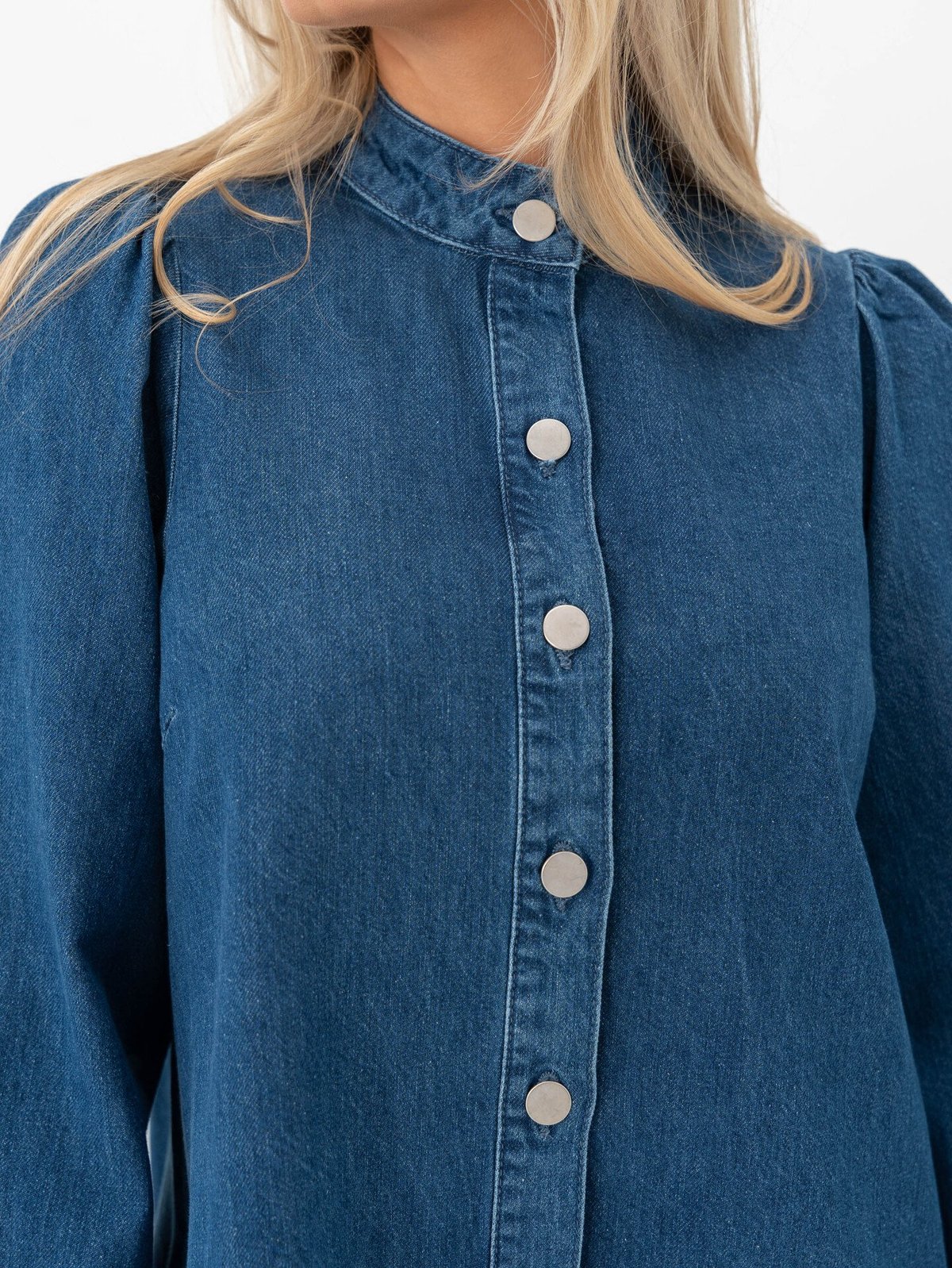 MSCH Copenhagen Elena Shirt Dress Mid Blue