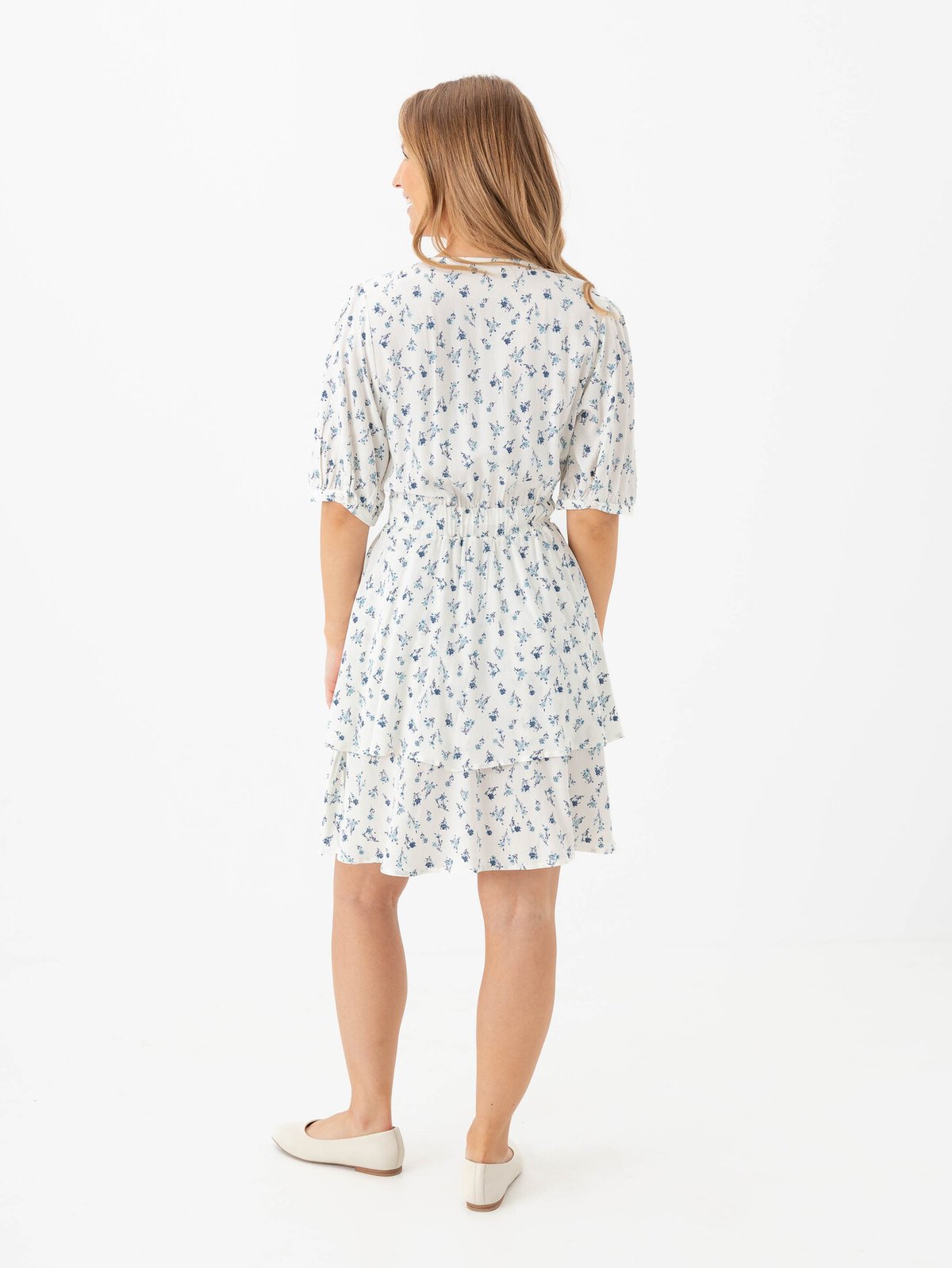 MSCH Copenhagen Amelina Vealine 2/4 Dress Shirt Aqua Haze Flower