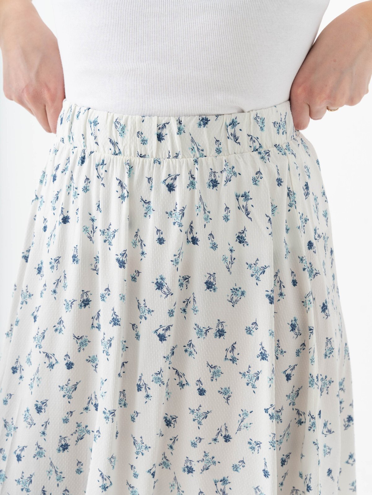 MSCH Copenhagen Amelina Vealine Skirt Aqua Haze Flower